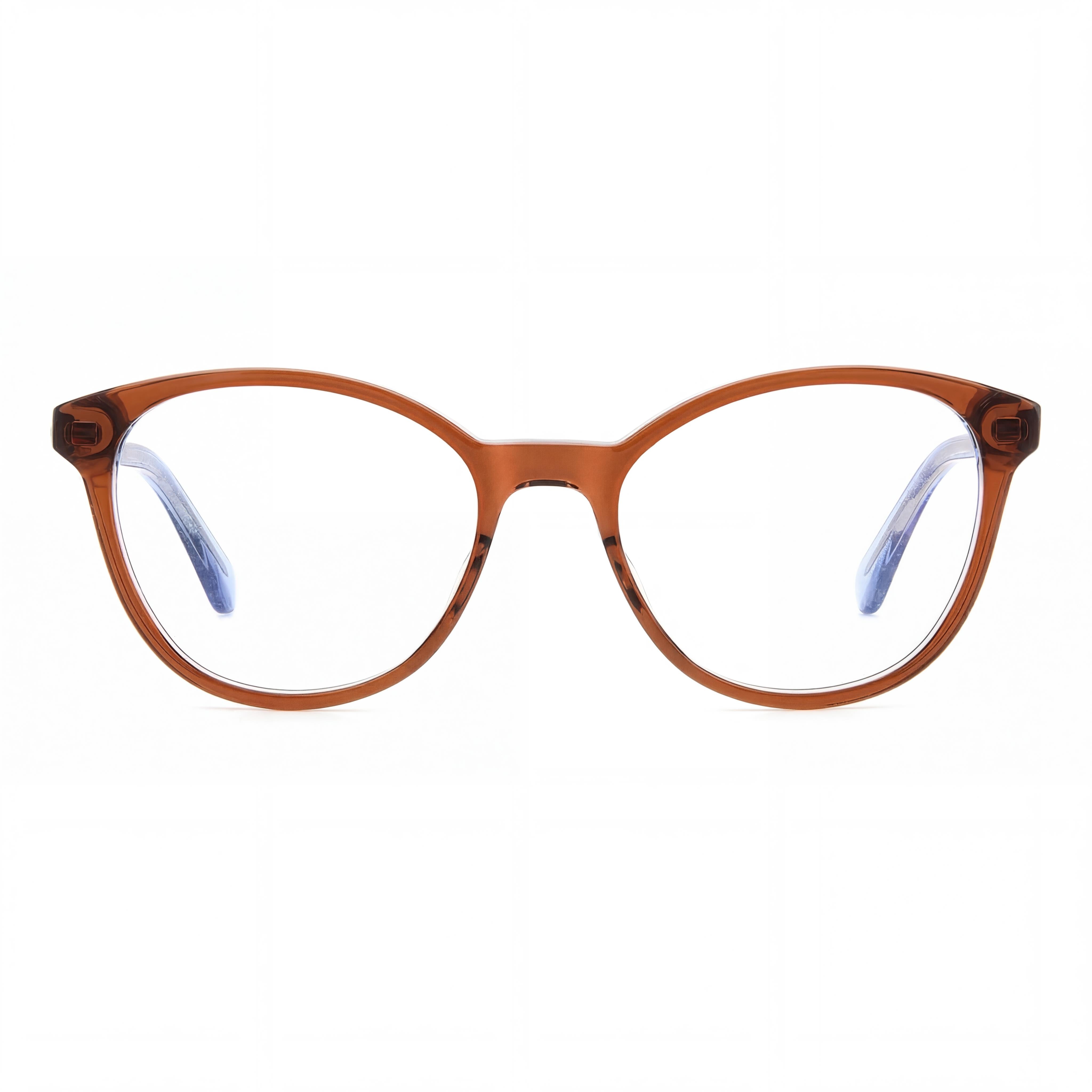 kate spade new york Gafas de sol clásicas para mujer, montura ecológica de aceite marrón y azul, lentes multicolores no polarizadas de 50 mm, Photo 2