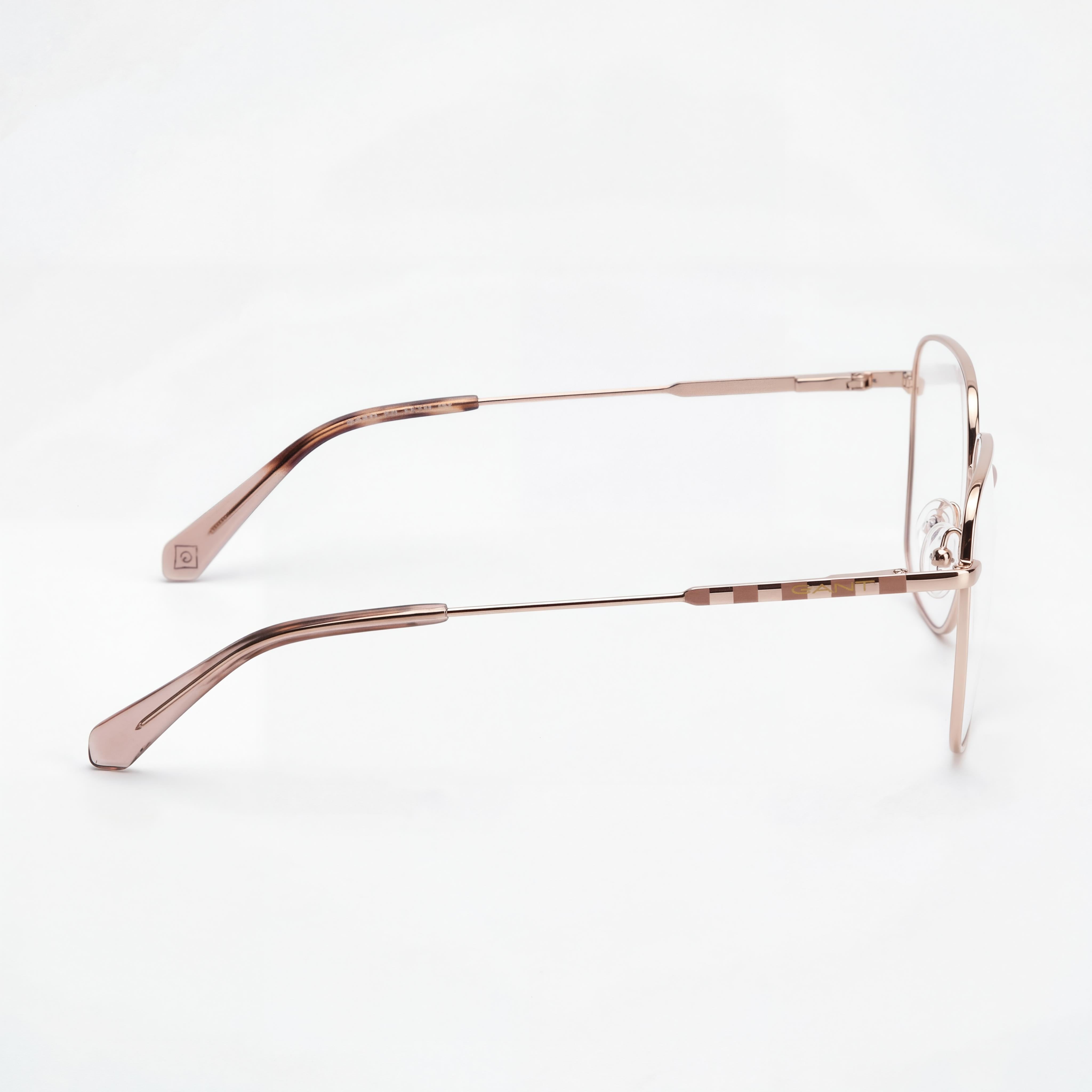 Gafas de sol GANT Ga4145 para mujer, montura de metal oro rosa y rosa claro, lentes de policarbonato transparente, 56-16-140 mm, Photo 2