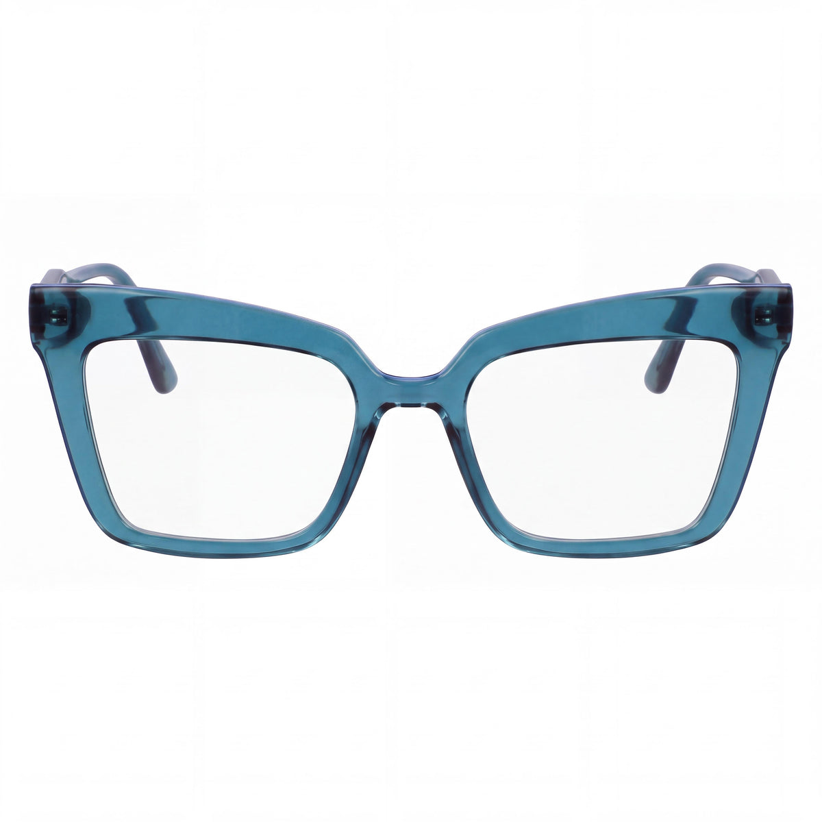 KARL LAGERFELD KL6136 Women's Rectangle Eyeglasses with Injected Petrol Frame and Polycarbonate Lenses 51mm, Photo 2