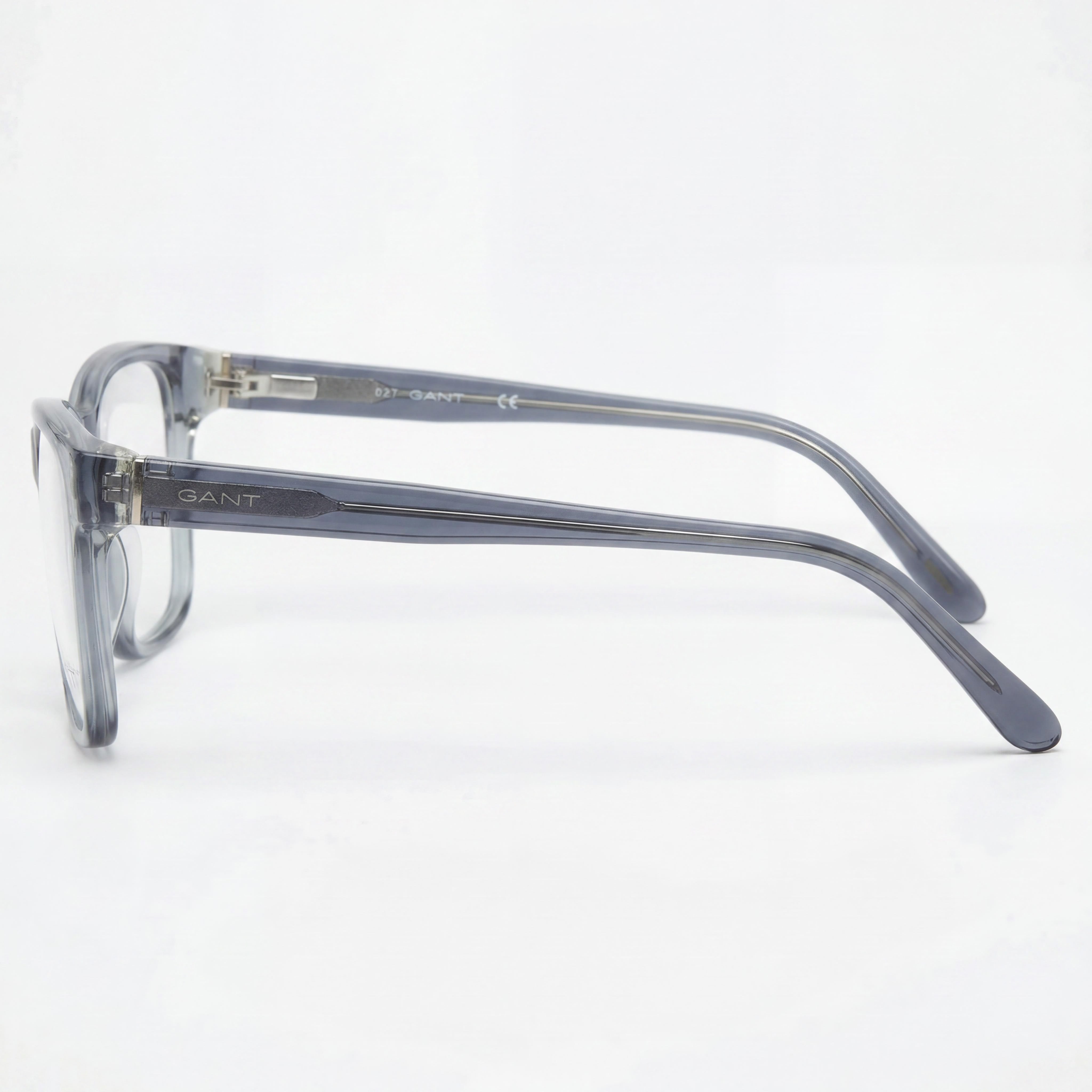 GANT Ga3177 Men's Grey Plastic Optical Eyeglasses, Prescription Ready with Clear Demo Lenses, Size 54-17-145, Photo 2
