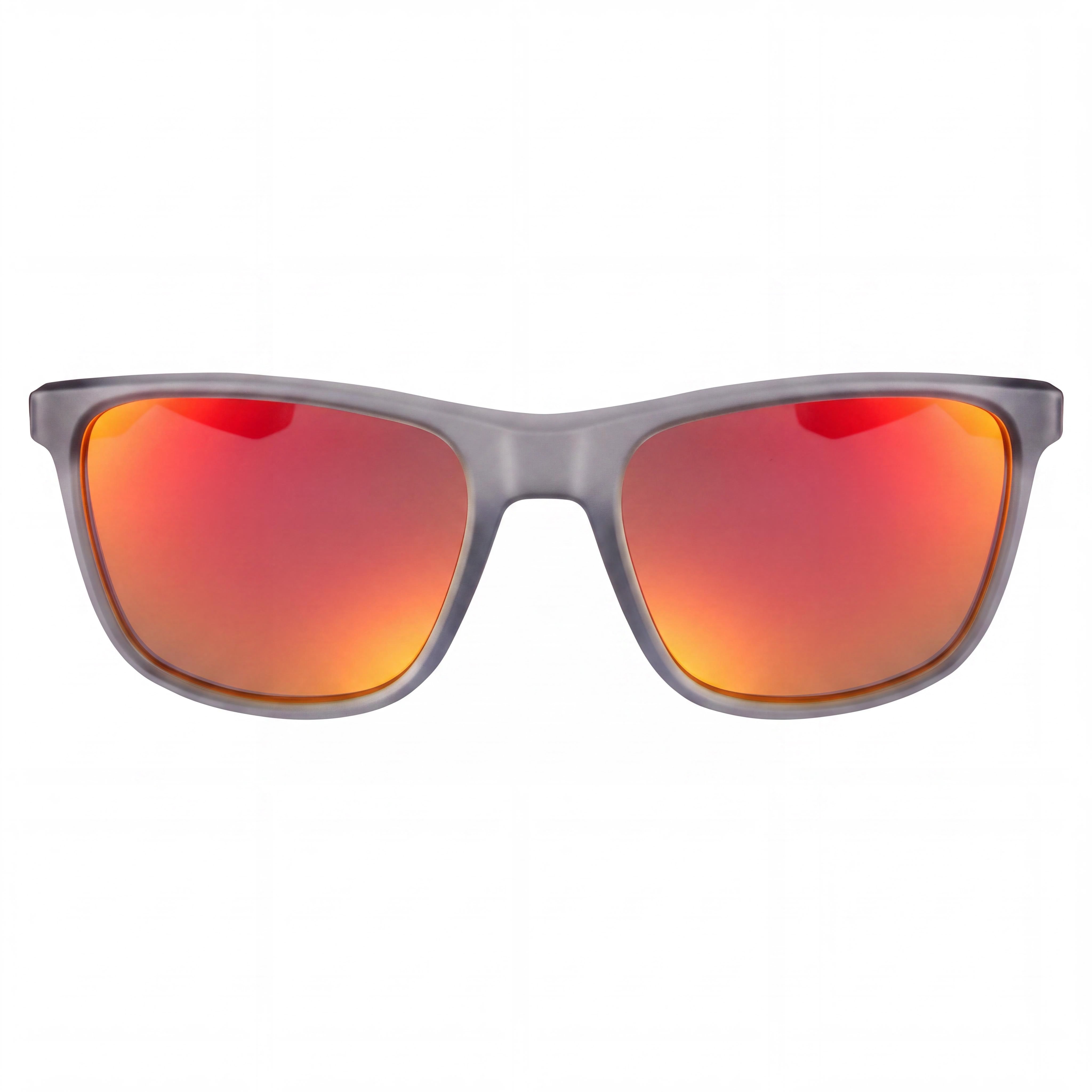 Nike Essential Endeavor Unisex Plastic Sunglasses Wine Red Frame Grey with Red Mirror Lenses UV Protection, Photo 2