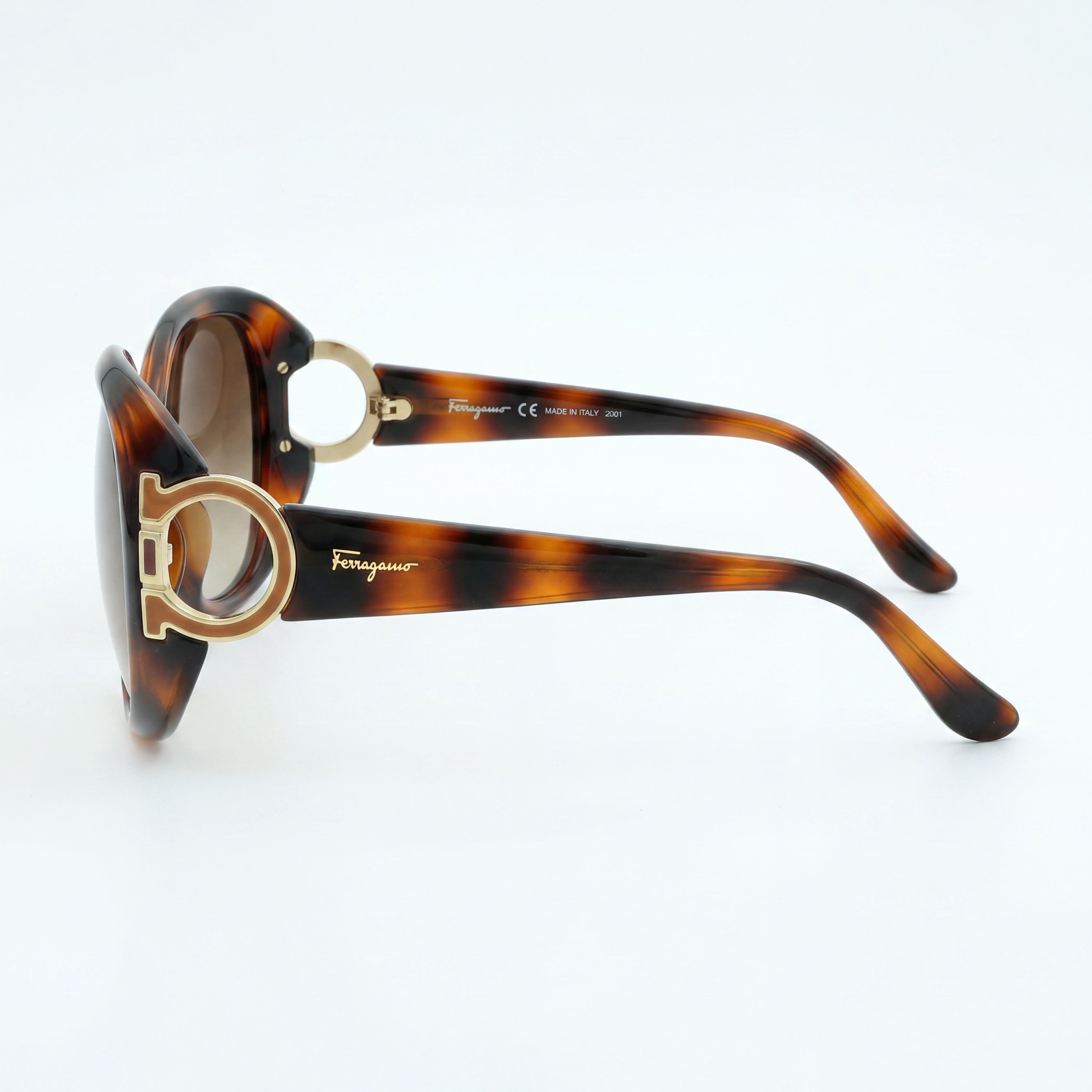 Salvatore Ferragamo Women's Sf668s Brown Plastic UV Protection Sunglasses with Brown Gradient Lenses 57mm, Photo 3
