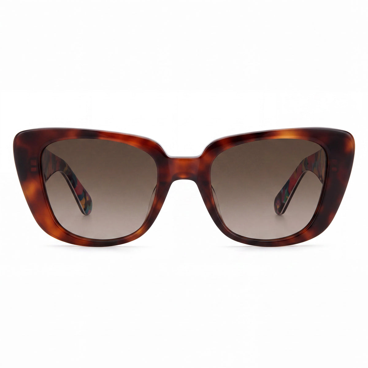 Gafas de sol rectangulares de acetato ligero Fabia/S Havana Brown de 51 mm para mujer de kate spade new york con 100 % protección UV, Photo 2