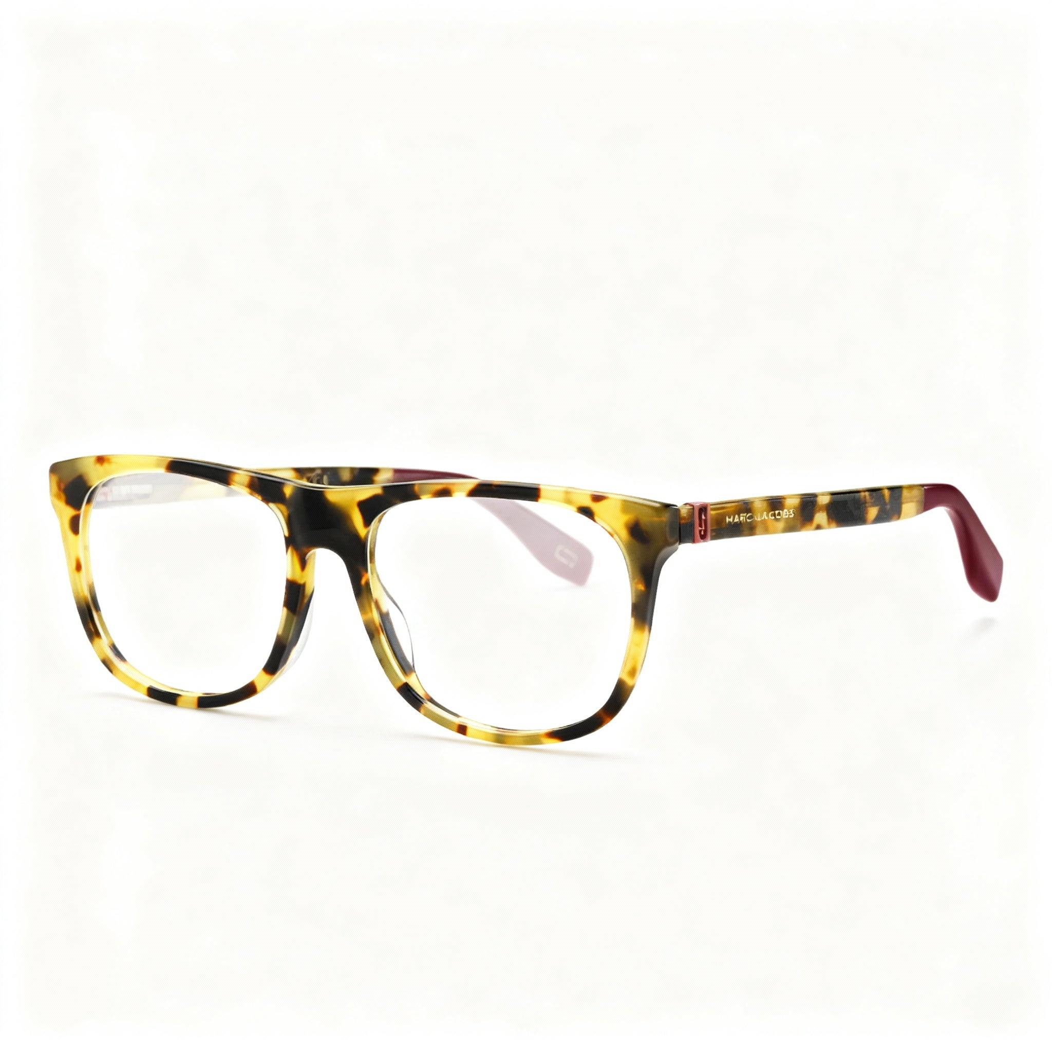 Marc Jacobs Marc 353 Unisex Eyeglasses, featuring Yellow Havana Frame Color & Demo Lenses, Size 54-17-145