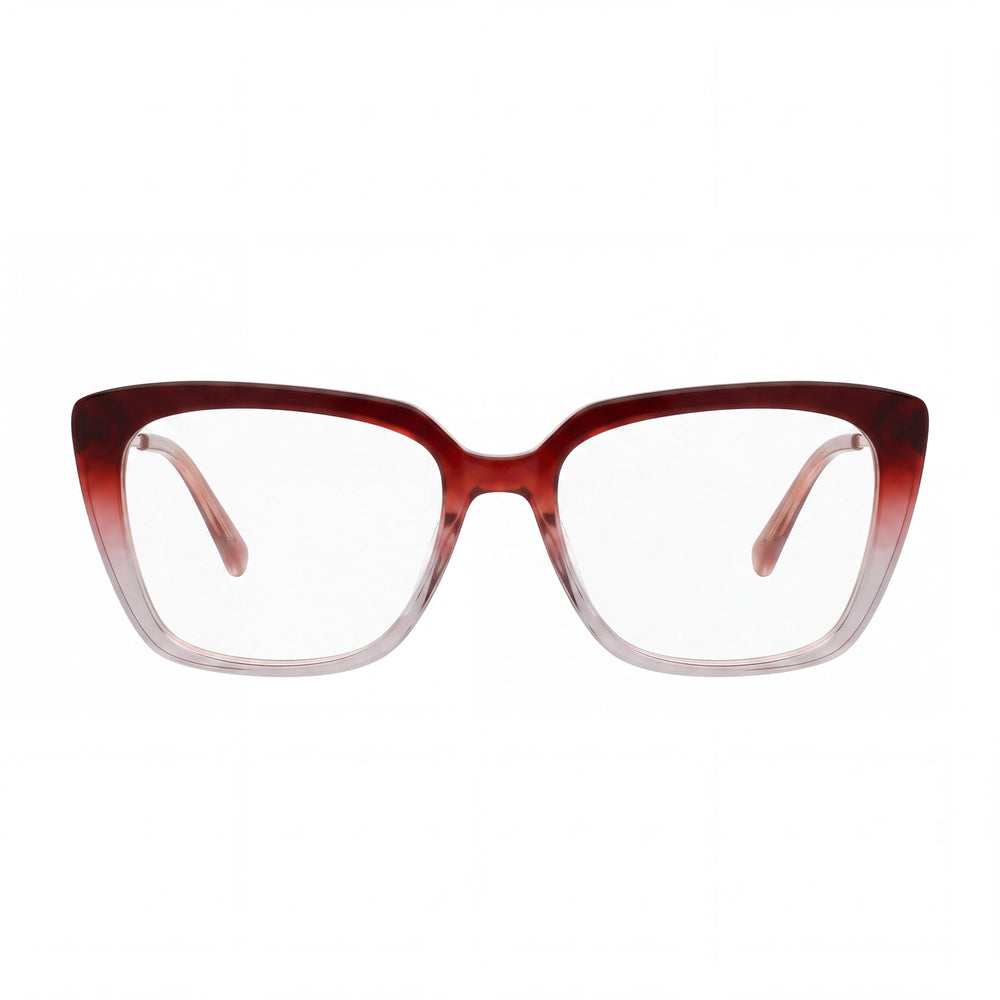 Gafas ópticas Harley-Davidson Hd50119 de mujer con montura de plástico en burdeos y oro rosa, 53 mm