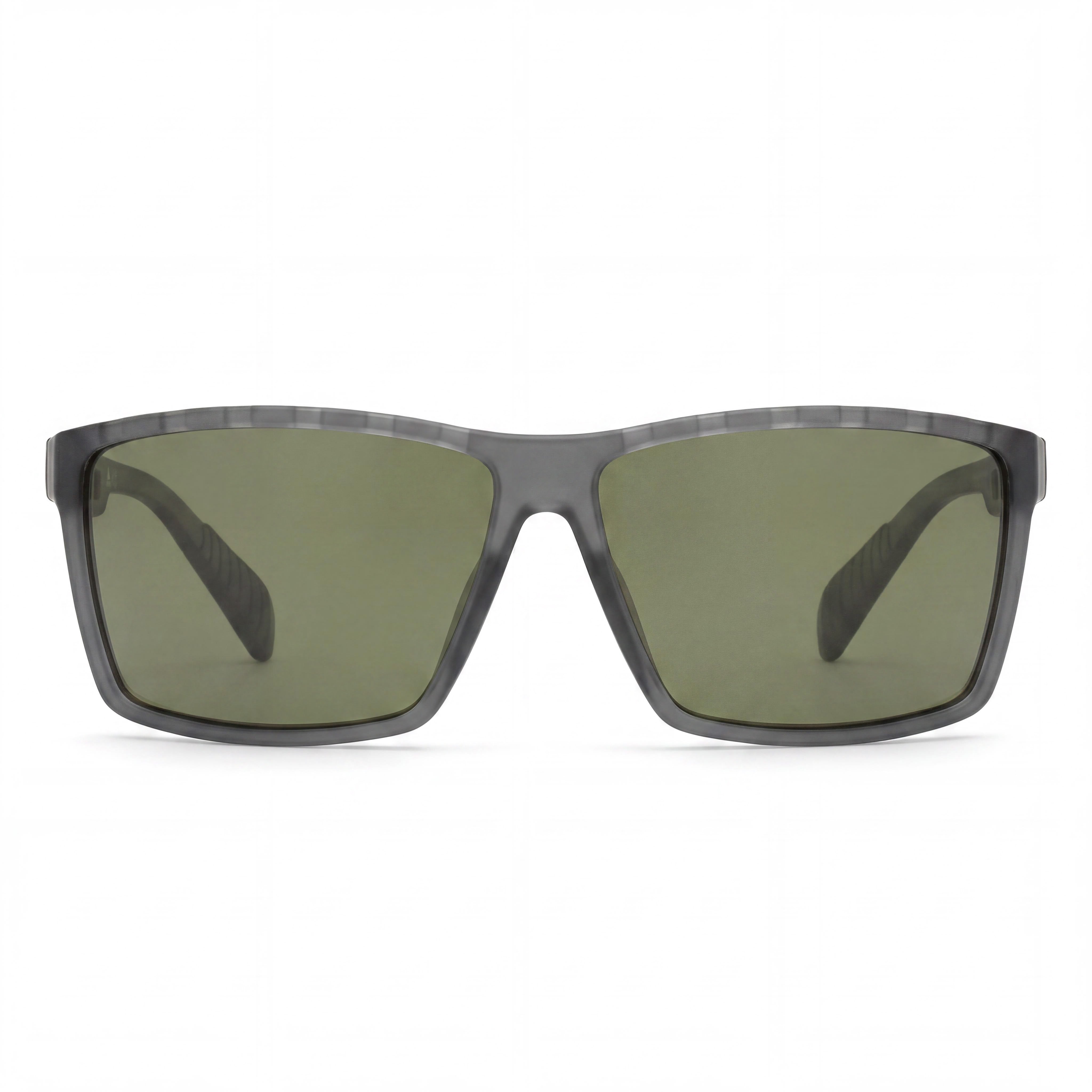 Gafas de sol adidas inyectadas para hombre, montura de plástico gris verdoso, lentes verdes, protección UV, 63 mm, Photo 2