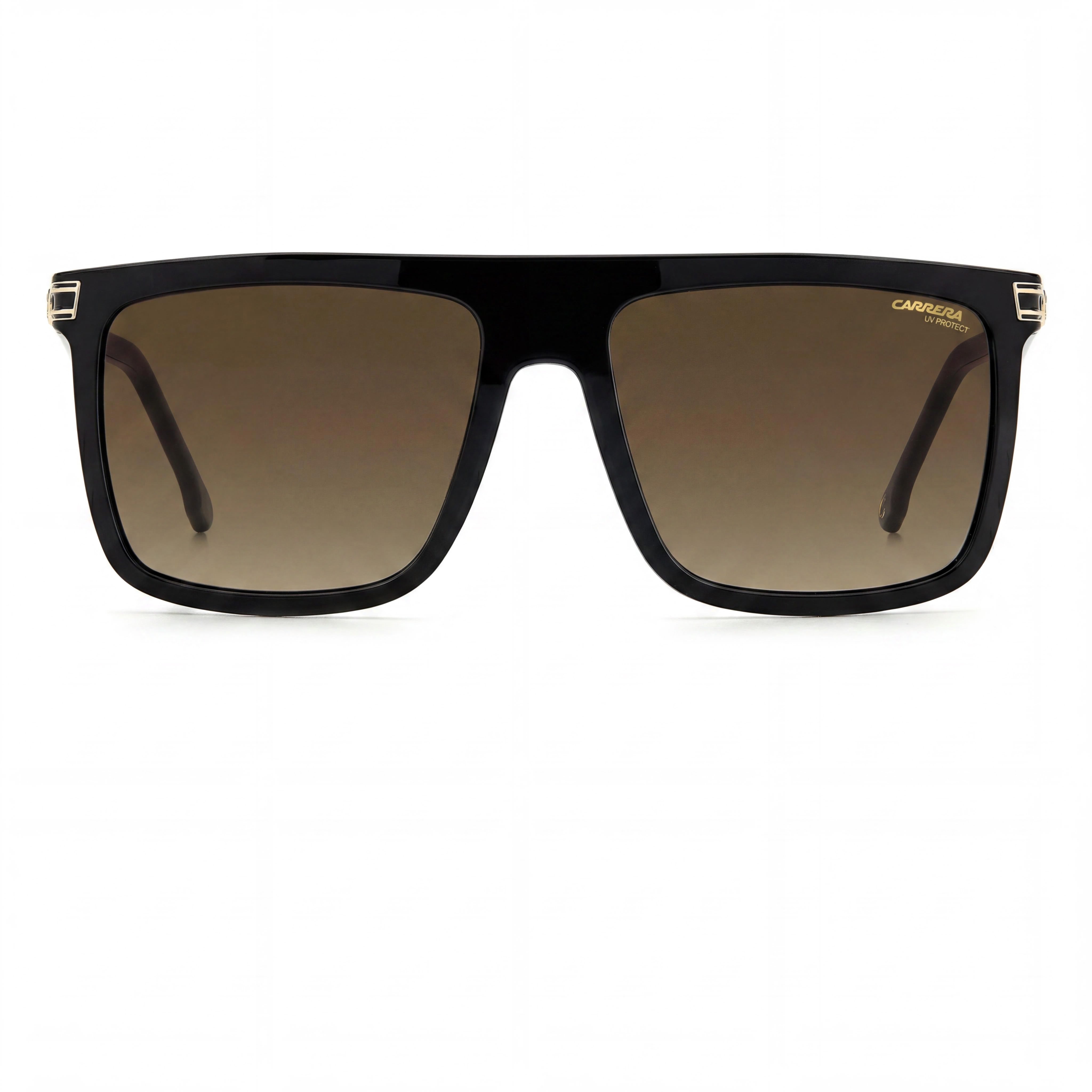 Gafas de sol Carrera 1048/S unisex con montura de poliamida negra, color gris y marrón, sin polarizar, protección UV, 58 mm, Photo 2