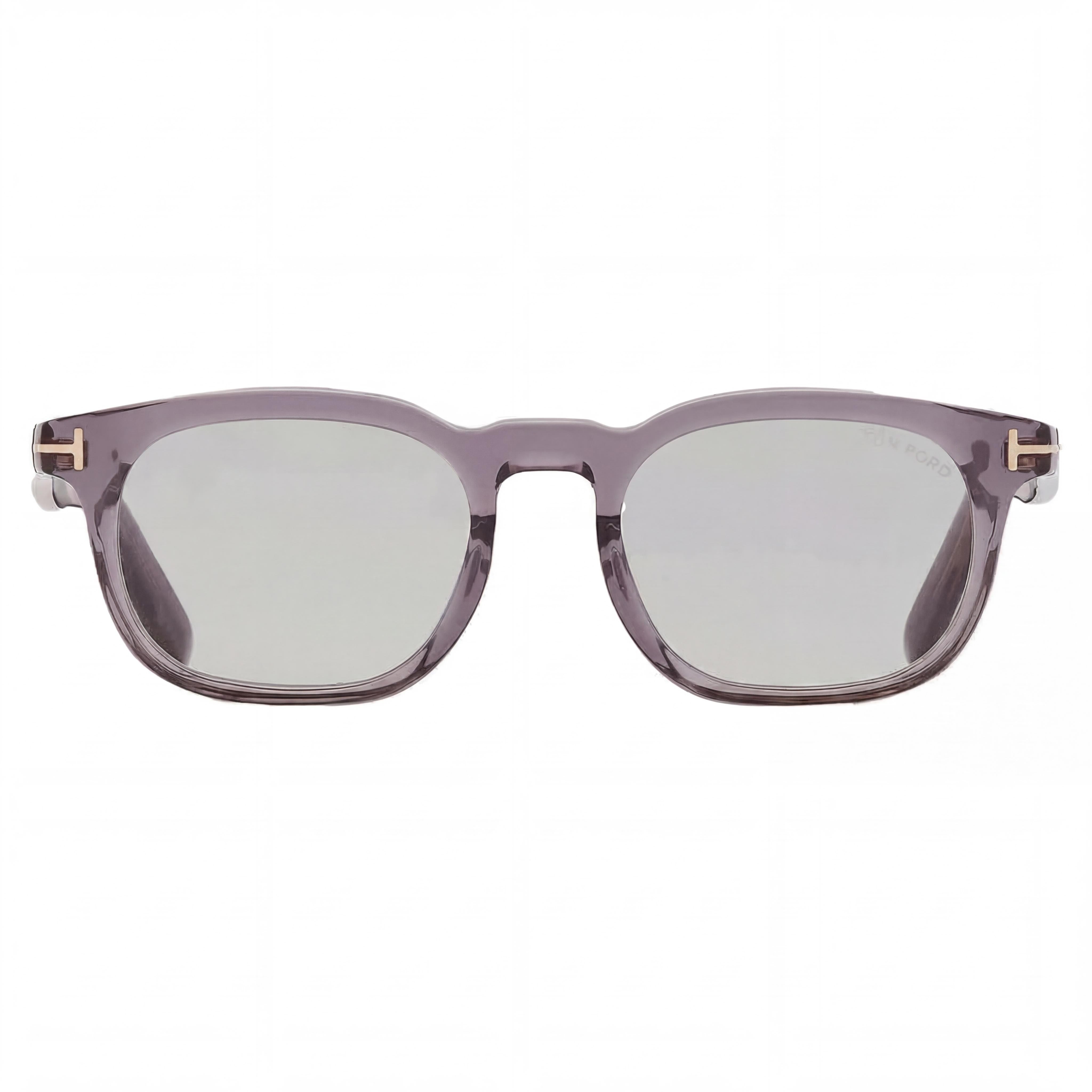 Tom Ford Classic FT1122-D Men's Shiny Grey Plastic Smoke Lens 100% UV Non-Polarized Sunglasses 52mm, Photo 2