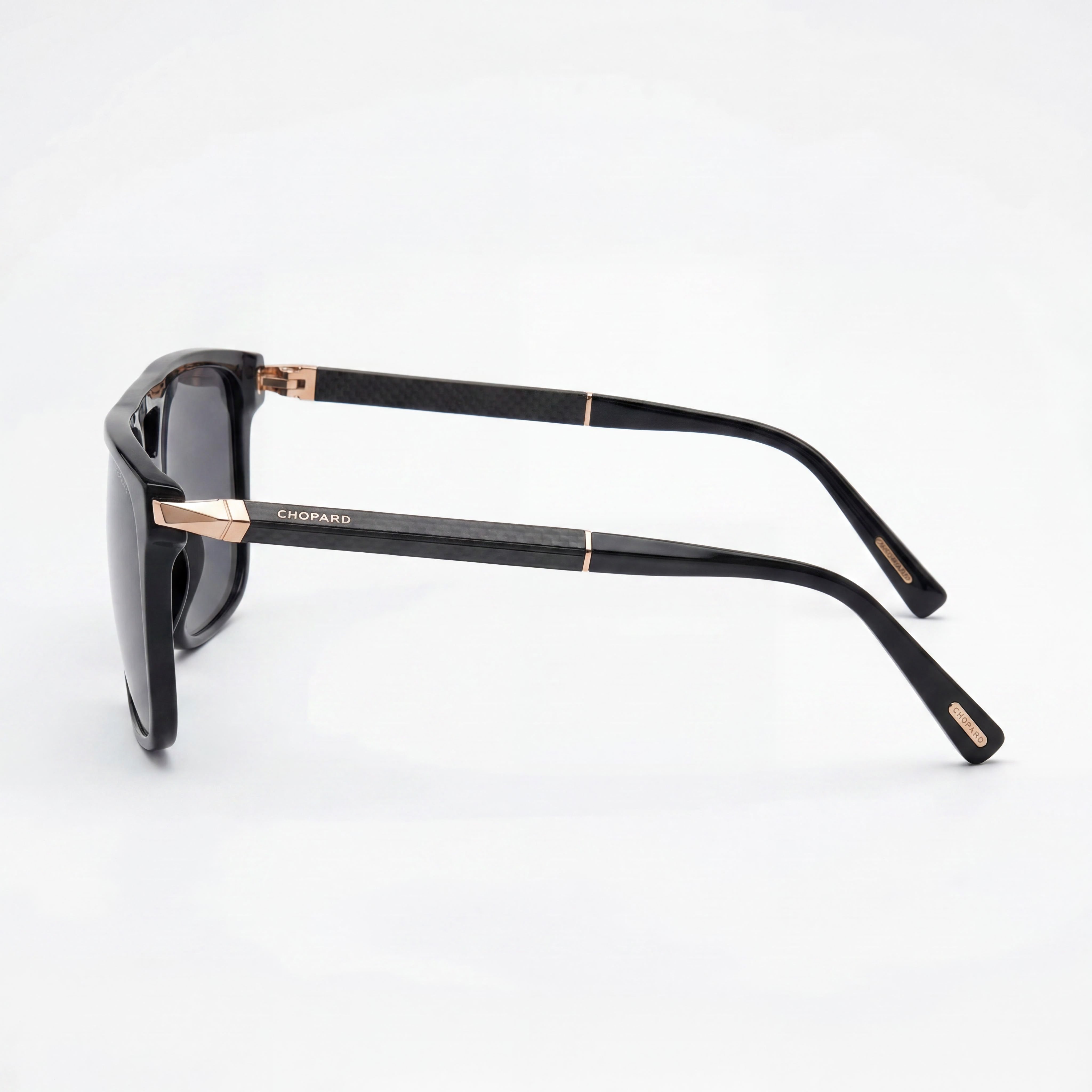 Chopard Sch311 Men’s Shiny Black Acetate-Metal Frame UV Protection Sunglasses 59mm, Photo 3