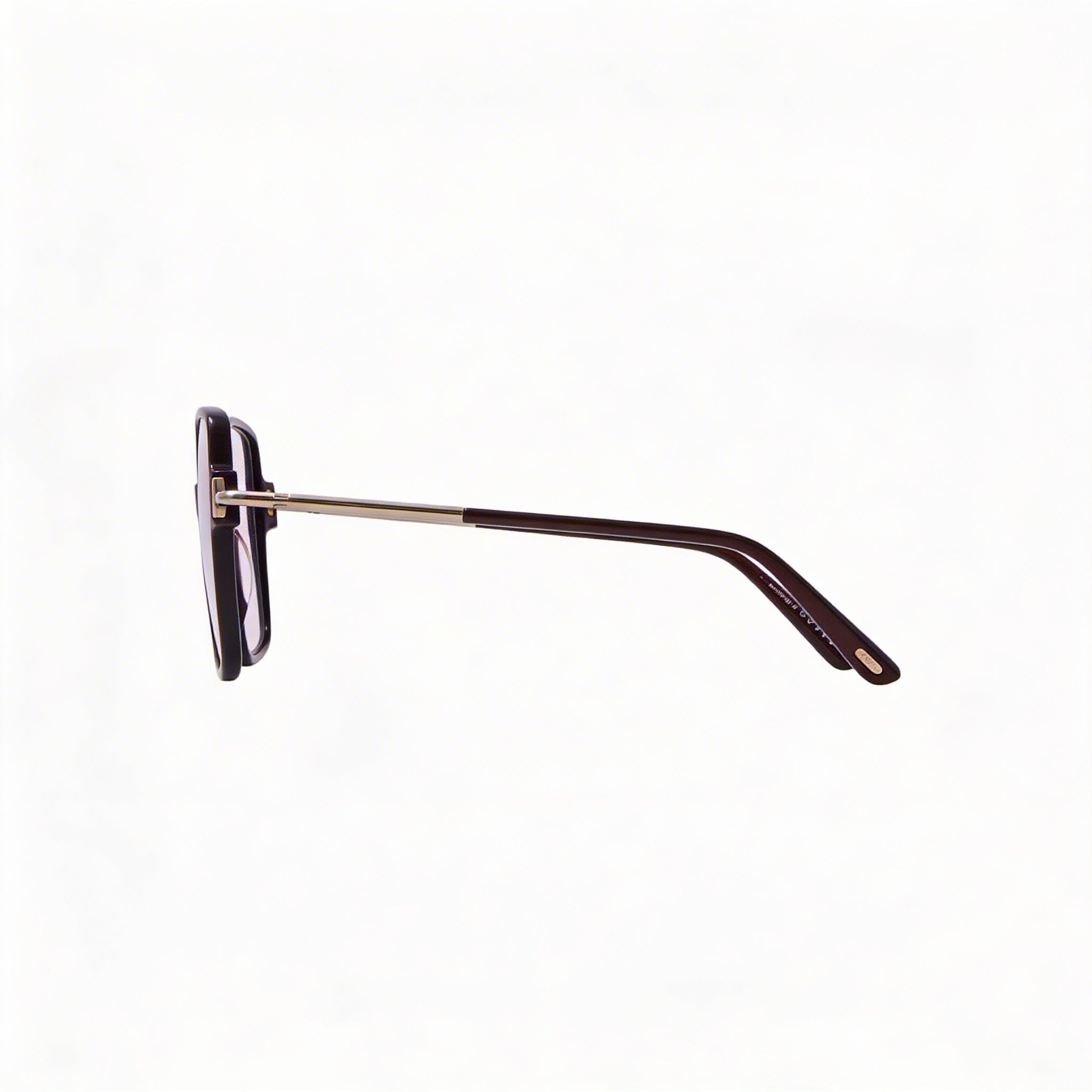 Tom Ford FT5915-B Women's Light Brown Blue Block Plastic Square Full Rim Clear Lens Eyeglasses 53mm, Photo 3