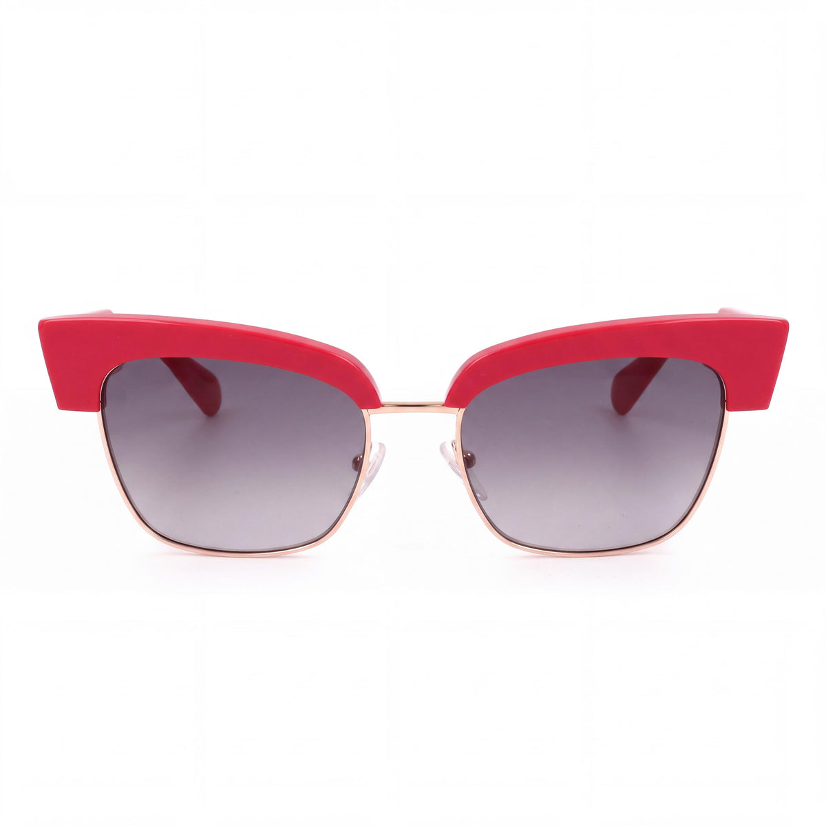Max&Co. Casual Women's Sunglasses featuring Shiny Red Plastic Frame and Grey Plastic Lenses, 54-17-140mm, Photo 2