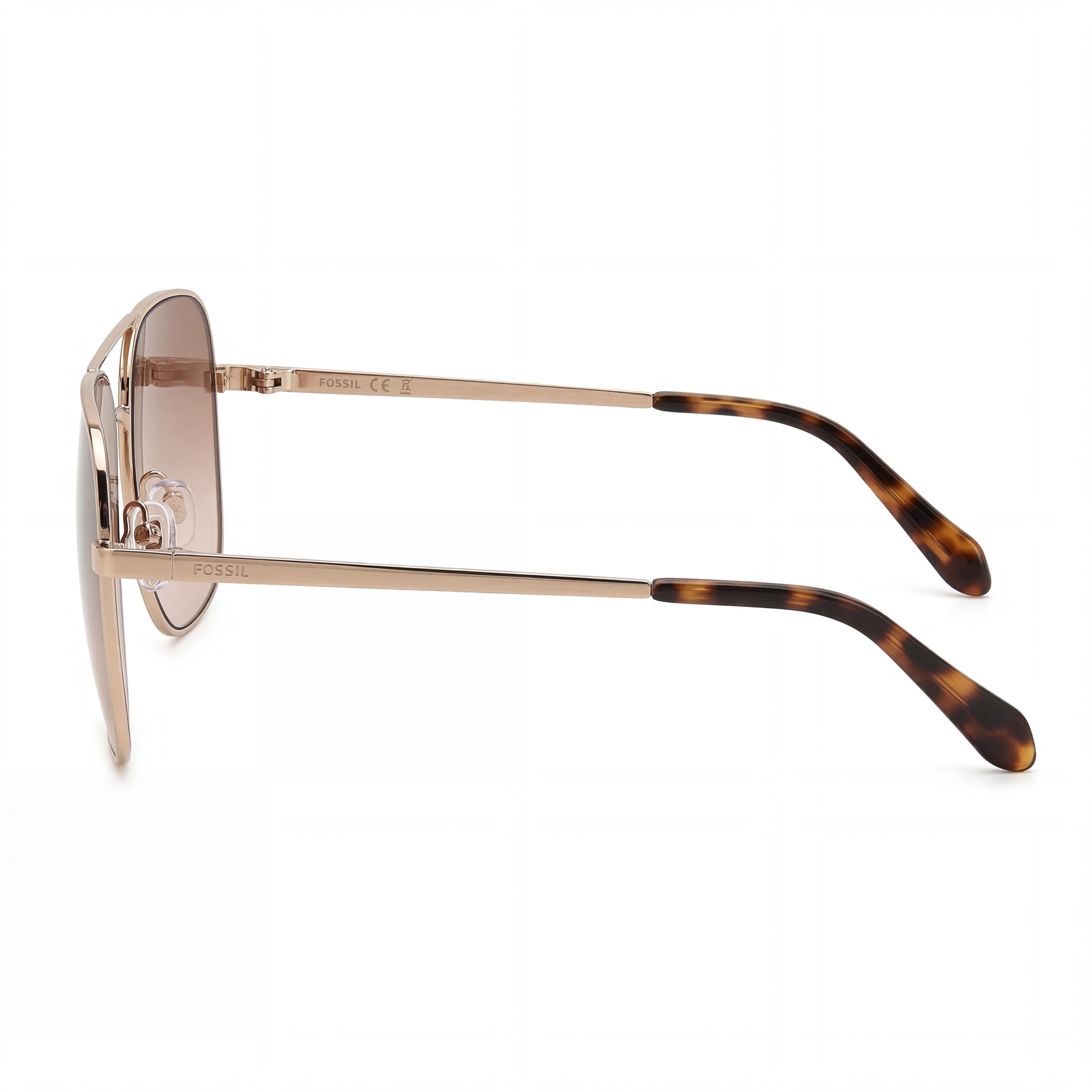 Gafas de sol Fossil Fos 3154/G/S para mujer, rojo, dorado, acero inoxidable, con efecto sombreado en marrón y rosa, 61 mm, Photo 3