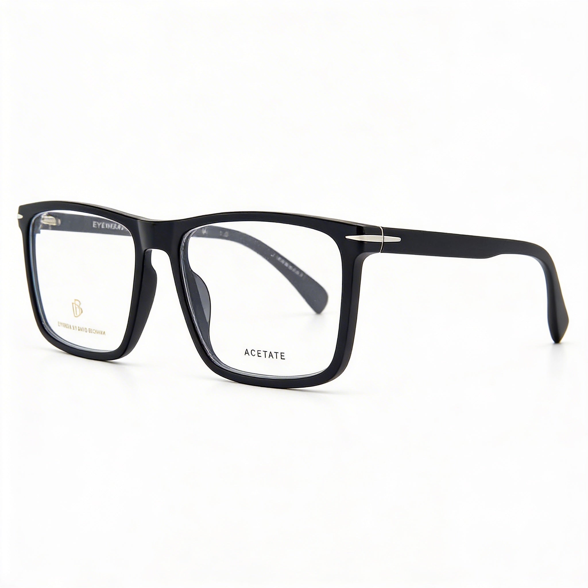 David Beckham DB 1094 Men's Square Plastic Demo Eyeglasses Matte Black 57mm, Photo 2