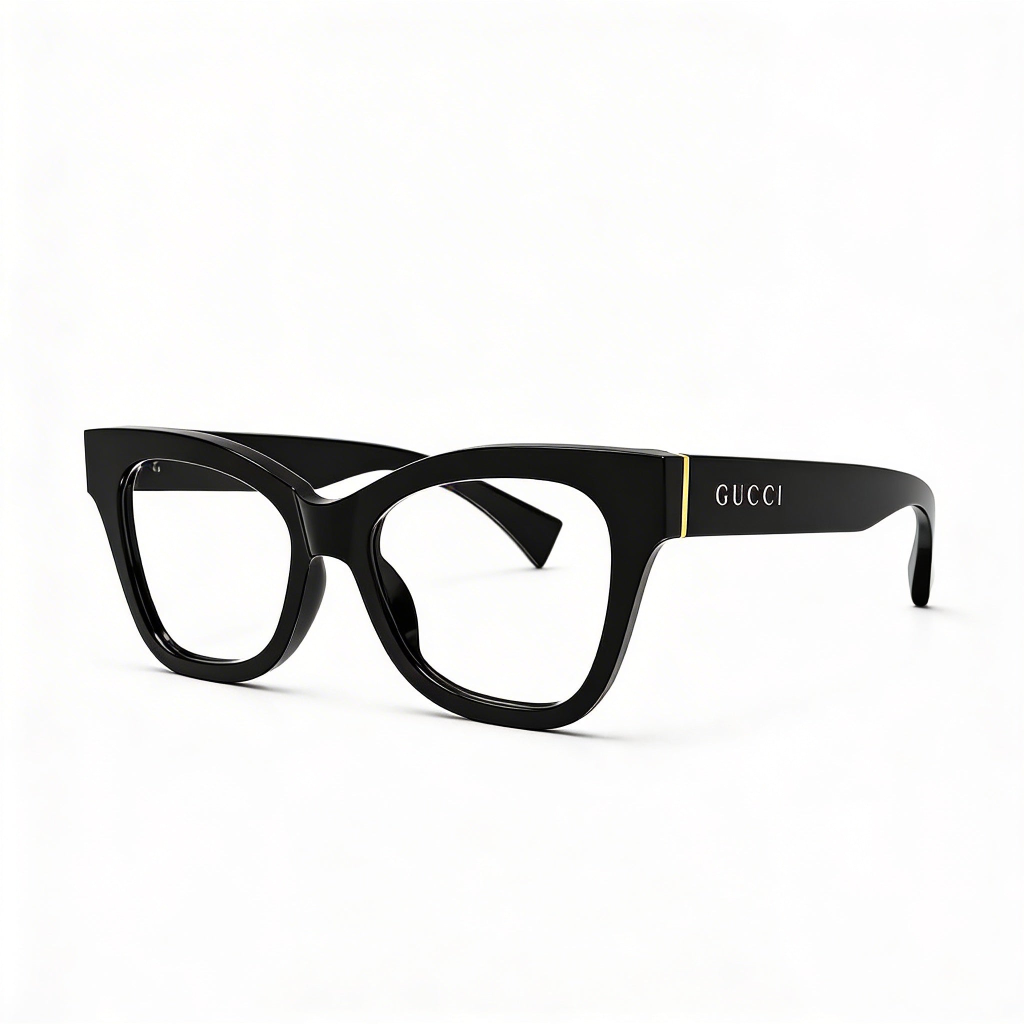 Gucci GG1133O-001 Women's Black/Silver Plastic Full Rim Cat Eye Prescription Eyeglass Frames 52mm, Photo 3