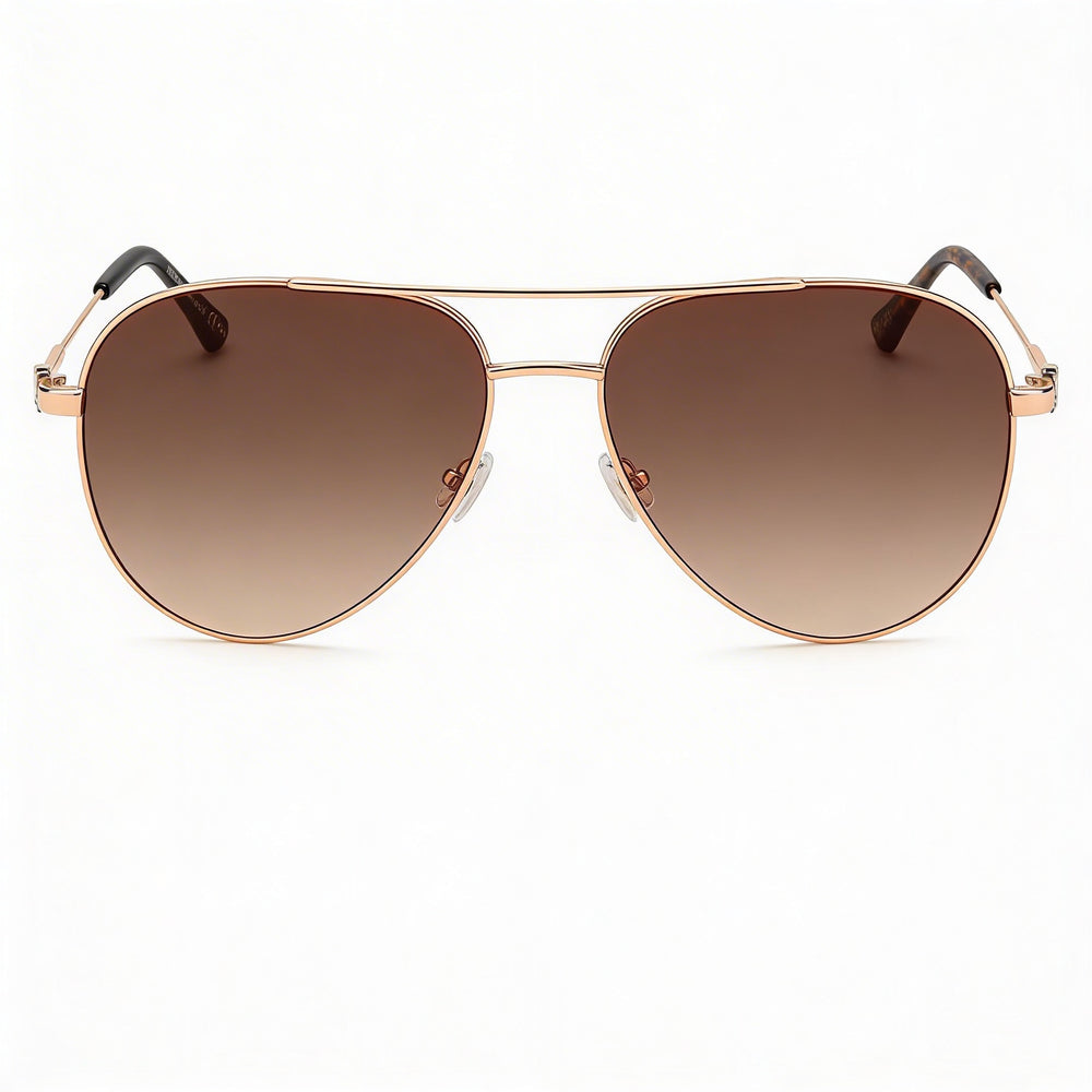 Jimmy Choo Classic Women's Stainless Steel Gold Copper UV Protection Sunglasses, Size 60mm
