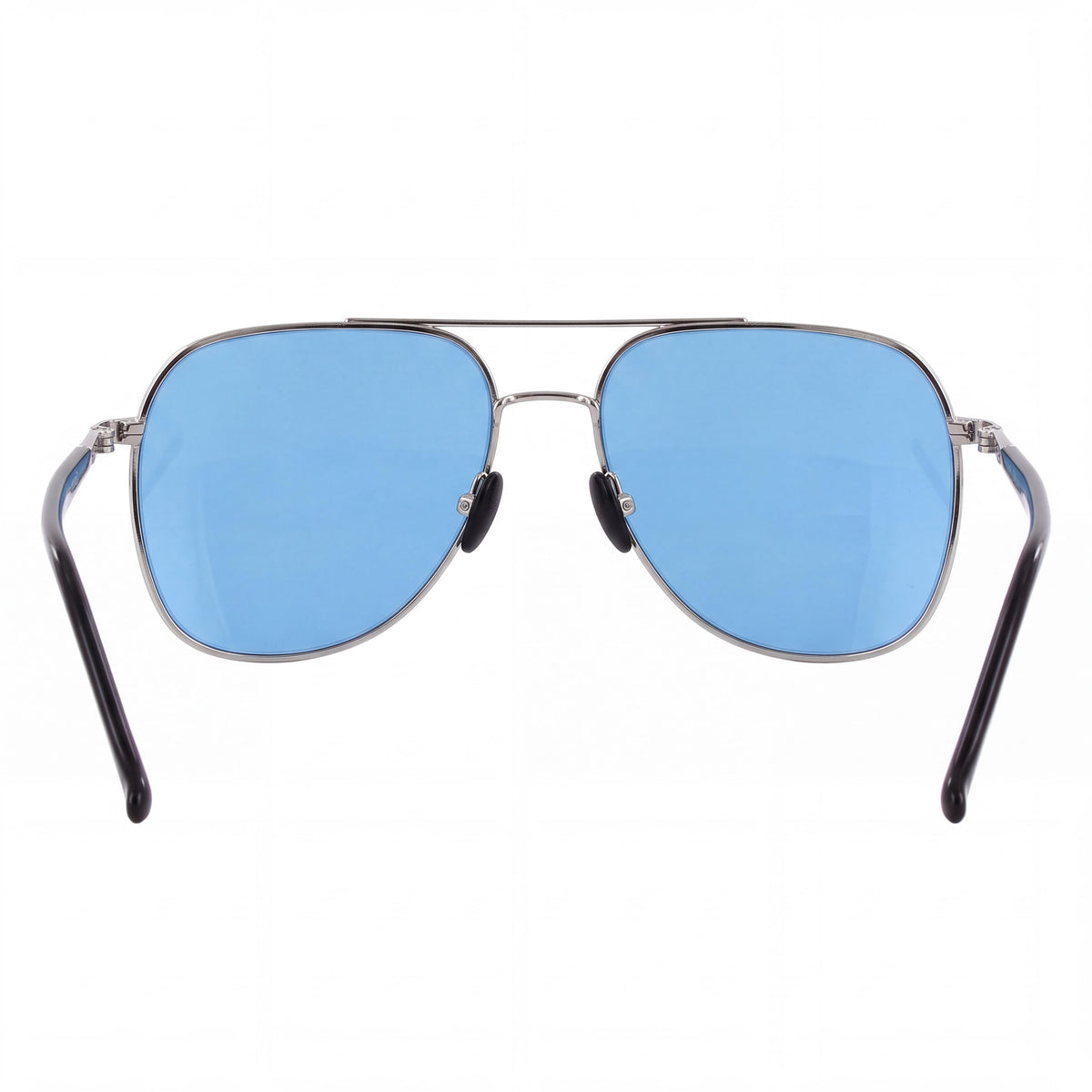 Gafas de sol Kyme para mujer con montura compuesta plateada y lentes de color plata brillante, Photo 2