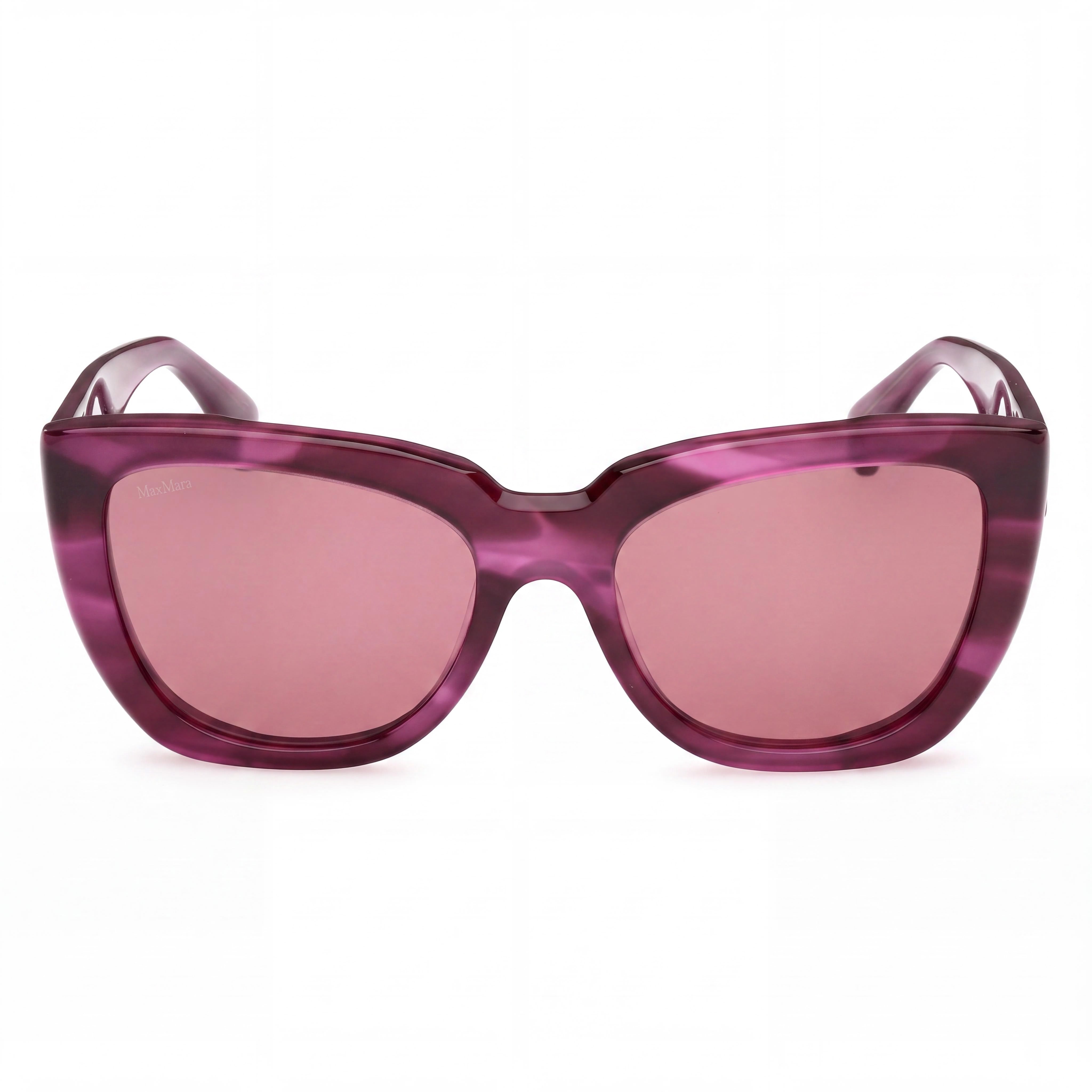 MaxMara Mm0090 Women's Violet Striped Acetate Frame with Polycarbonate Lenses Eyeglasses 54mm, Photo 2