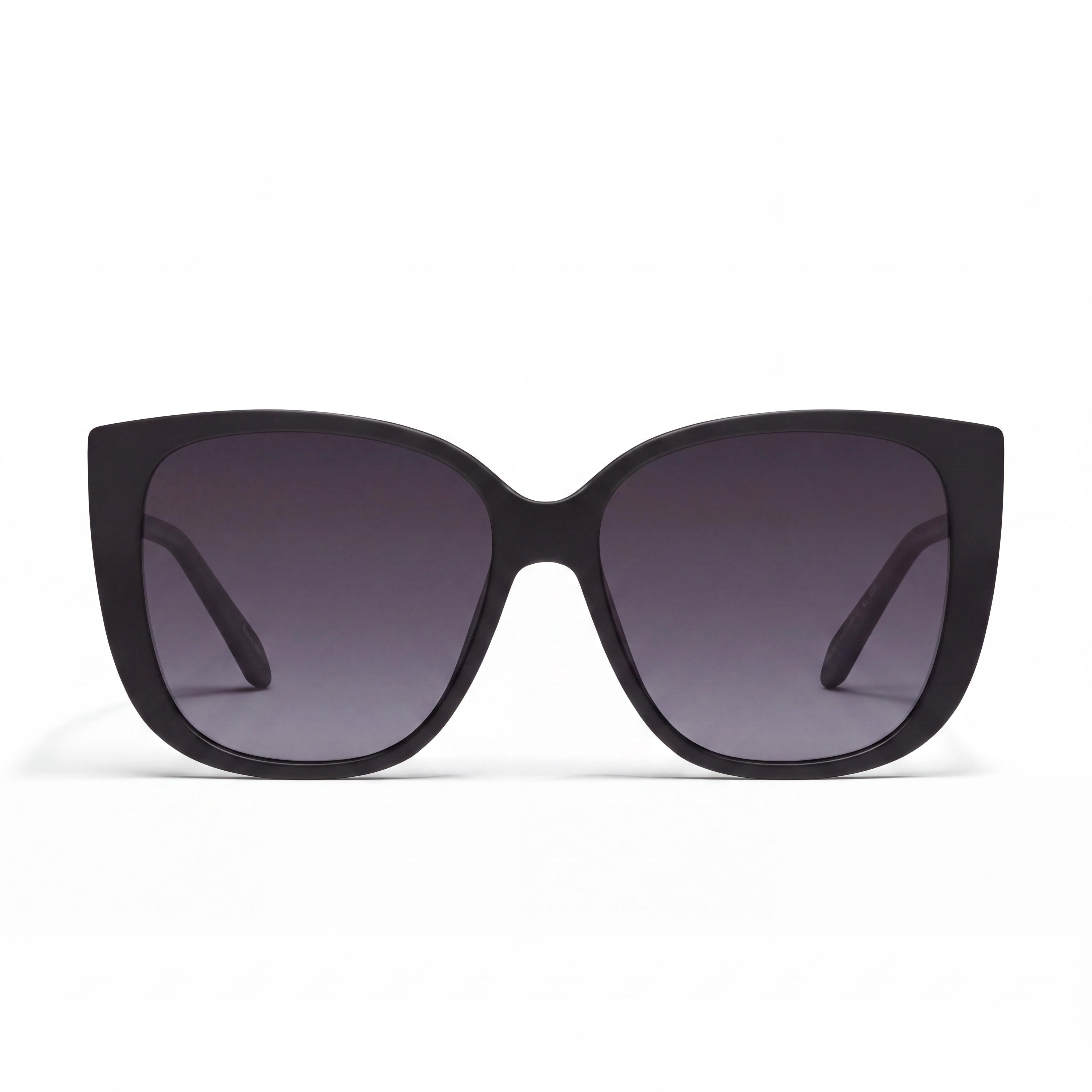 QUAY AUSTRALIA Ever After Women's Oversized Cat Eye Polarized UV Sunglasses Matte Black, Photo 2