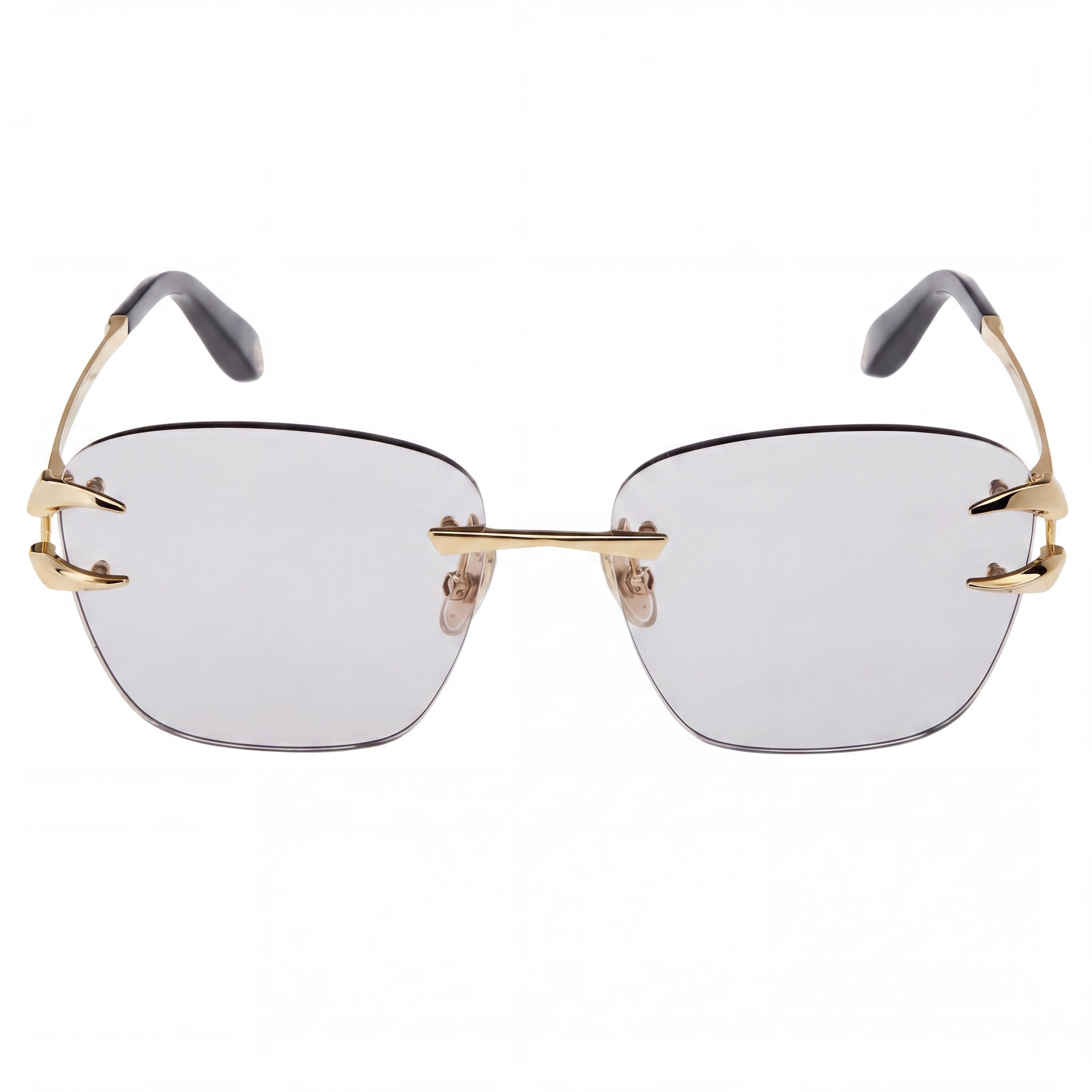 Roberto Cavalli Gafas de Sol Casuales Unisex de Metal-Acetato Oro Rosa Brillante Degradado Marrón Protección UV 59-15-135, Photo 2