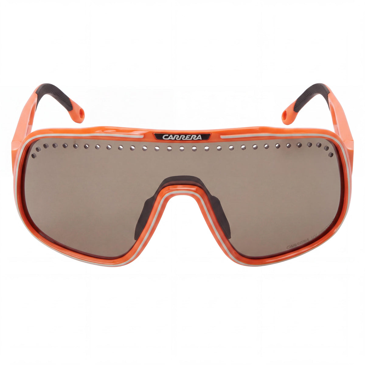Gafas de sol Carrera Classic unisex, montura de plástico naranja y gris, lentes de policarbonato gris no polarizadas con protección UV, Photo 2