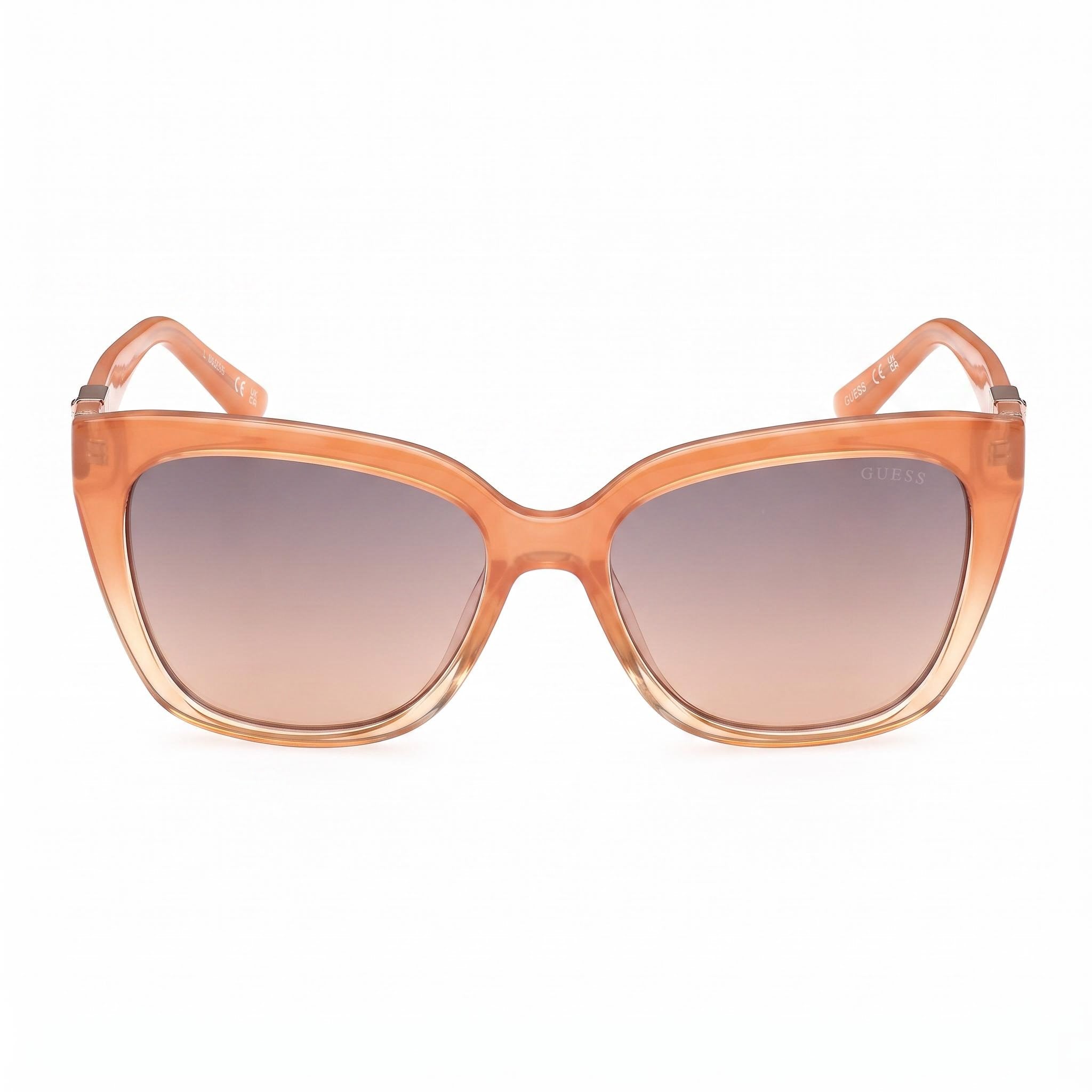 GUESS Gu7878 Women's Neon Orange Plastic Sunglasses with Orange Lenses, UV Protected, 55mm, Photo 2