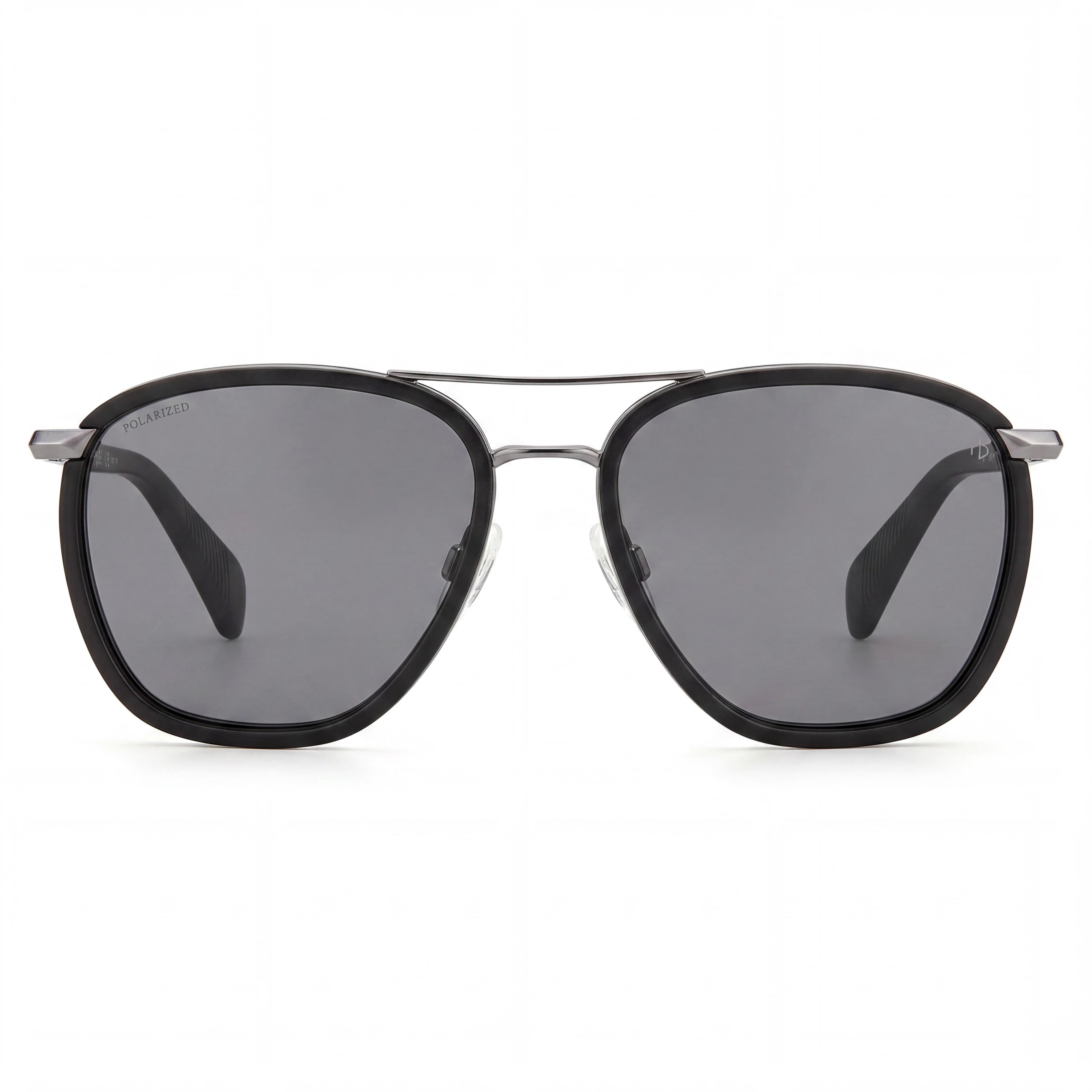 rag & bone Classic Men's Polarized Metal Sunglasses Black Grey 54mm, Photo 2