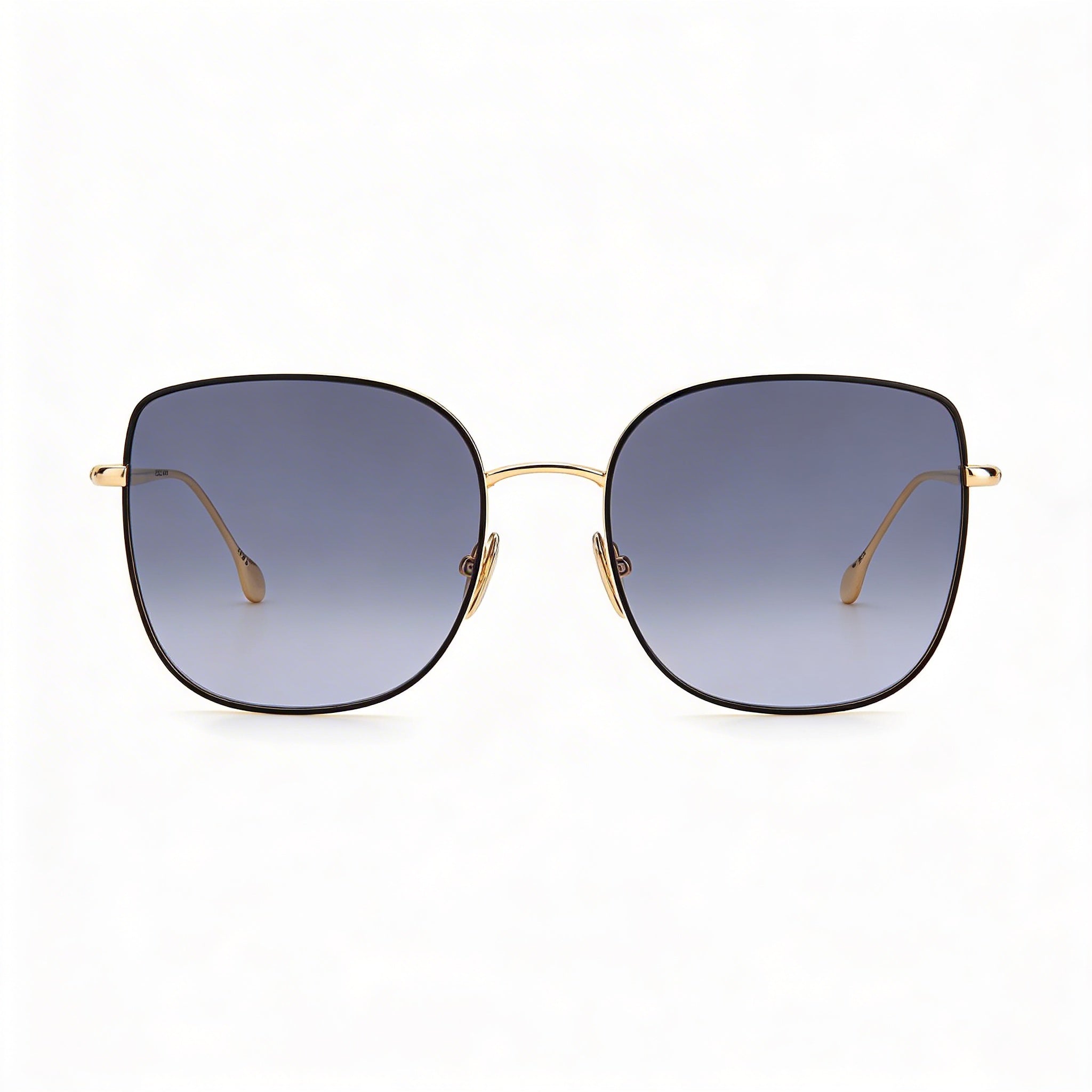 Gafas de sol clásicas Isabel Marant para mujer, montura completa, cuadradas, de acero inoxidable, color negro y dorado, de policarbonato, no polarizadas, de 58 mm, Photo 2