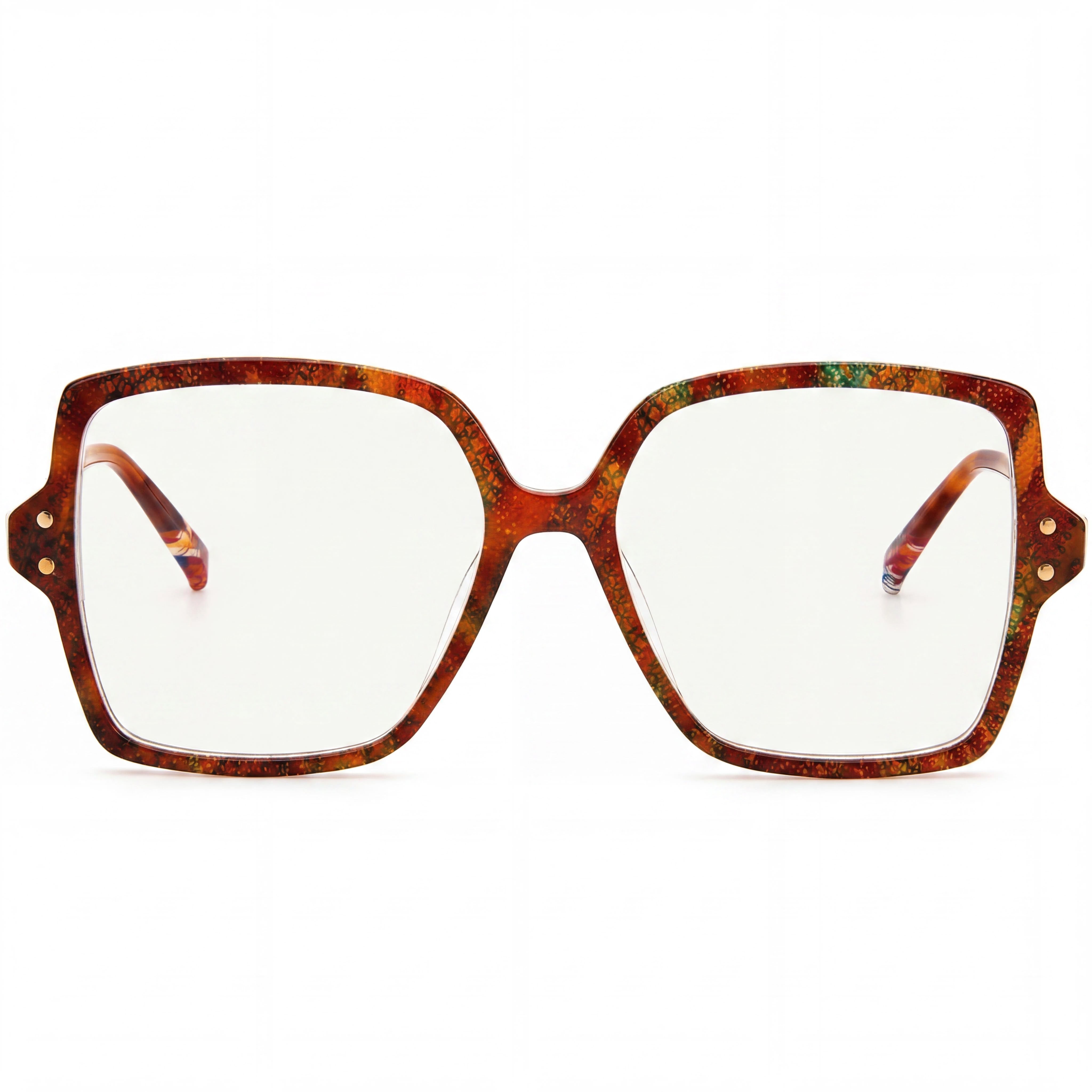 Gafas ópticas cuadradas extragrandes de poliamida para mujer de la colección M Missoni Fabric, color azul ahumado, 53-16-140 mm, Photo 2