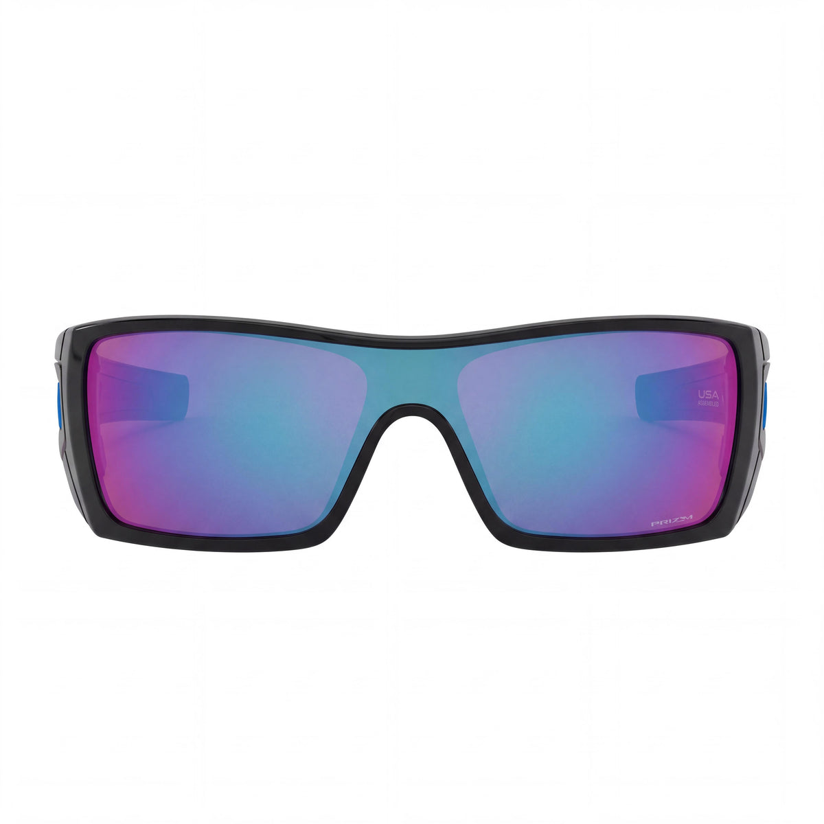 Oakley OO9101 Men's Rectangle Sunglasses, Polished Black & Prizm Sapphire, Multi-coloured Non-Polarized UV Protected, 127mm, Photo 2