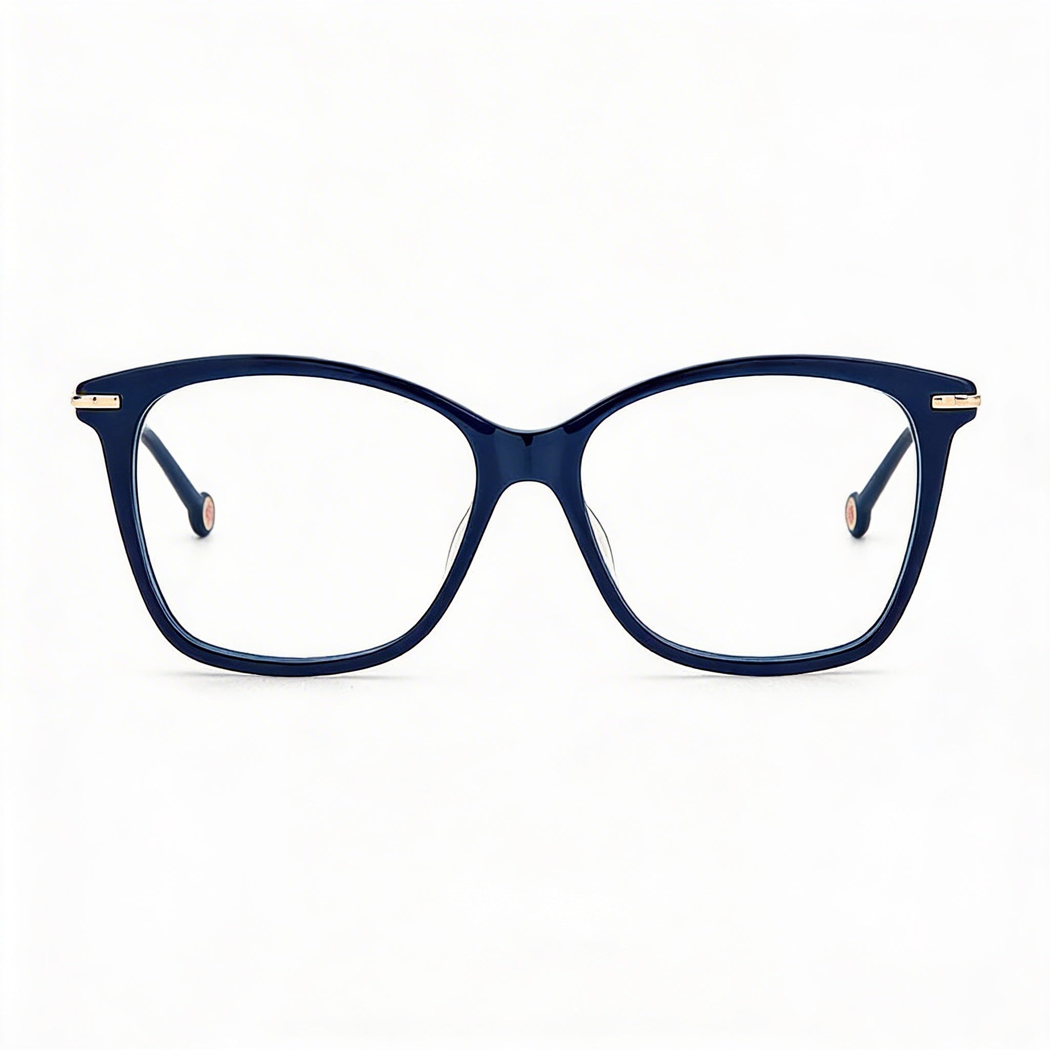 Carolina Herrera CH 0042 PJP Women's Full Rim Plastic Prescription-Ready Eyeglasses Blue Gold 54mm, Photo 3