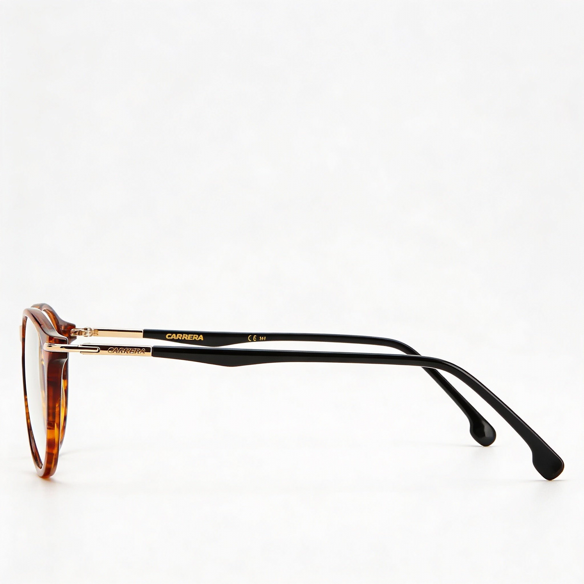 Carrera 284 Unisex Acetate Eyeglasses Frame in Brown Horn, Featuring 49mm Lens Width, Photo 3