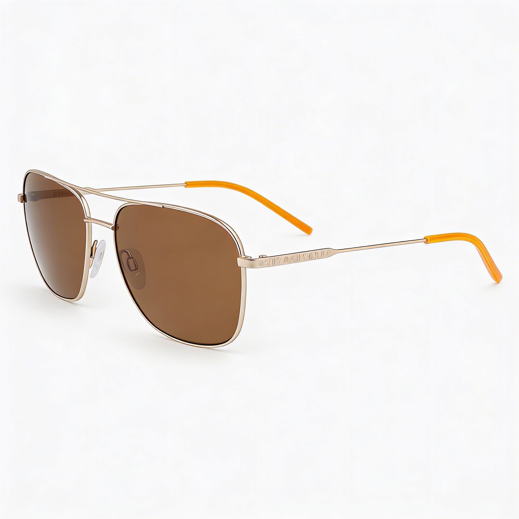 DKNY Square Unisex Metal Gold Neon Orange Neon Orange Non-Polarized UV Protection 58mm Sunglasses, Photo 3