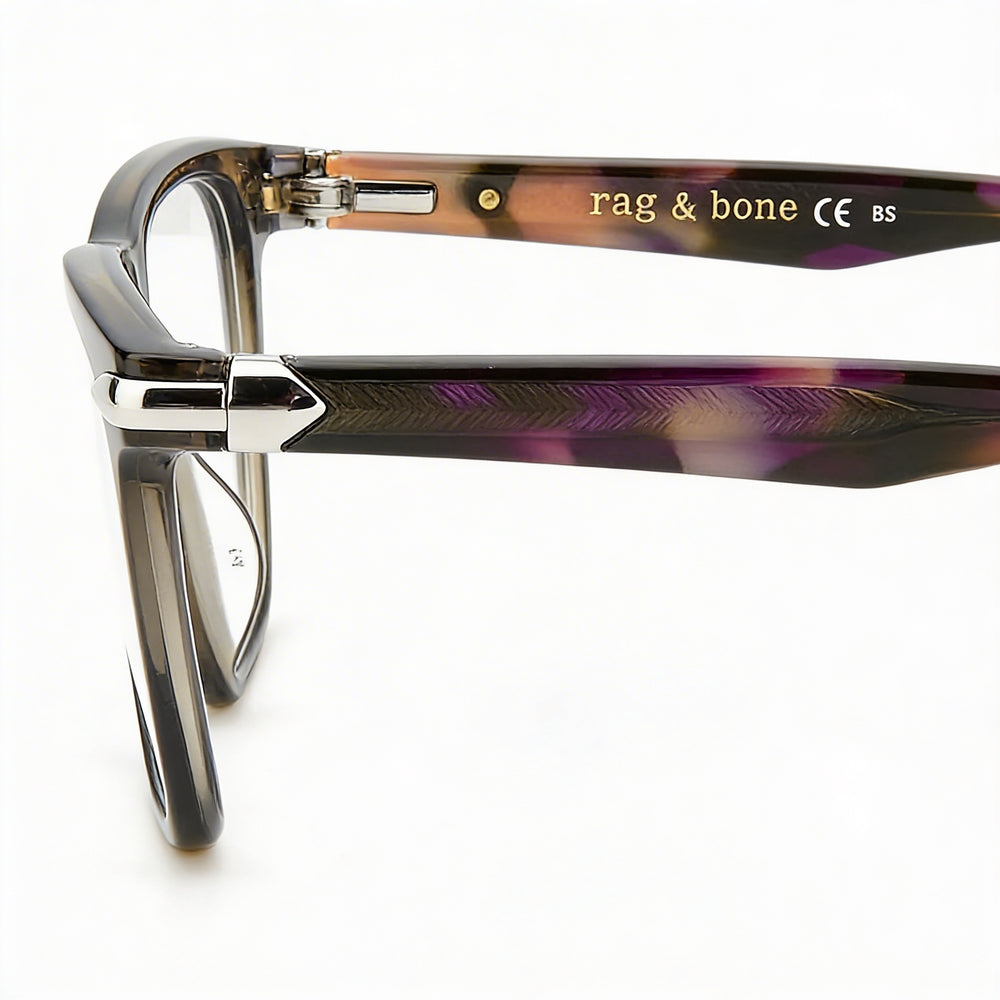 rag & bone Gafas Modernas Unisex con Montura de Acetato y Cristales Adaptables a la Luz Verde Oscuro 51-16-140