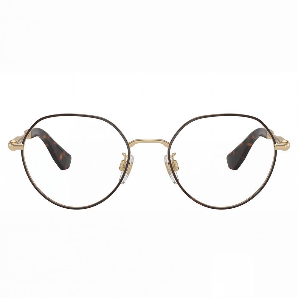 BURBERRY BE1388D Men's Asian Fit Brown Metal Frame Eyeglasses with Spherical Hinges and Engraved Temples 51mm