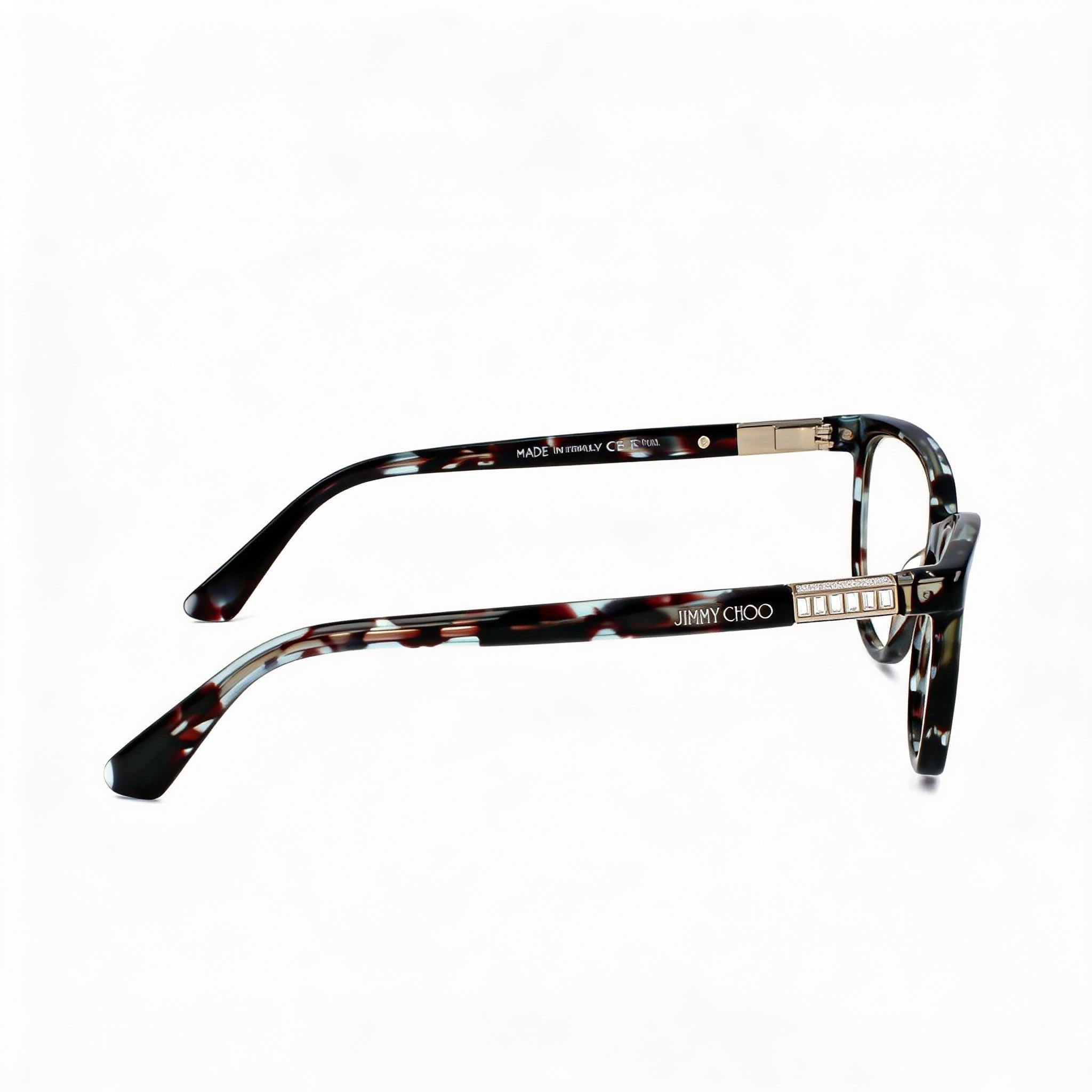 JIMMY CHOO Modern Women's Azure Havana Cellulose Frame, Polarized Polycarbonate Transparent Lenses, 53/16/140, Photo 3