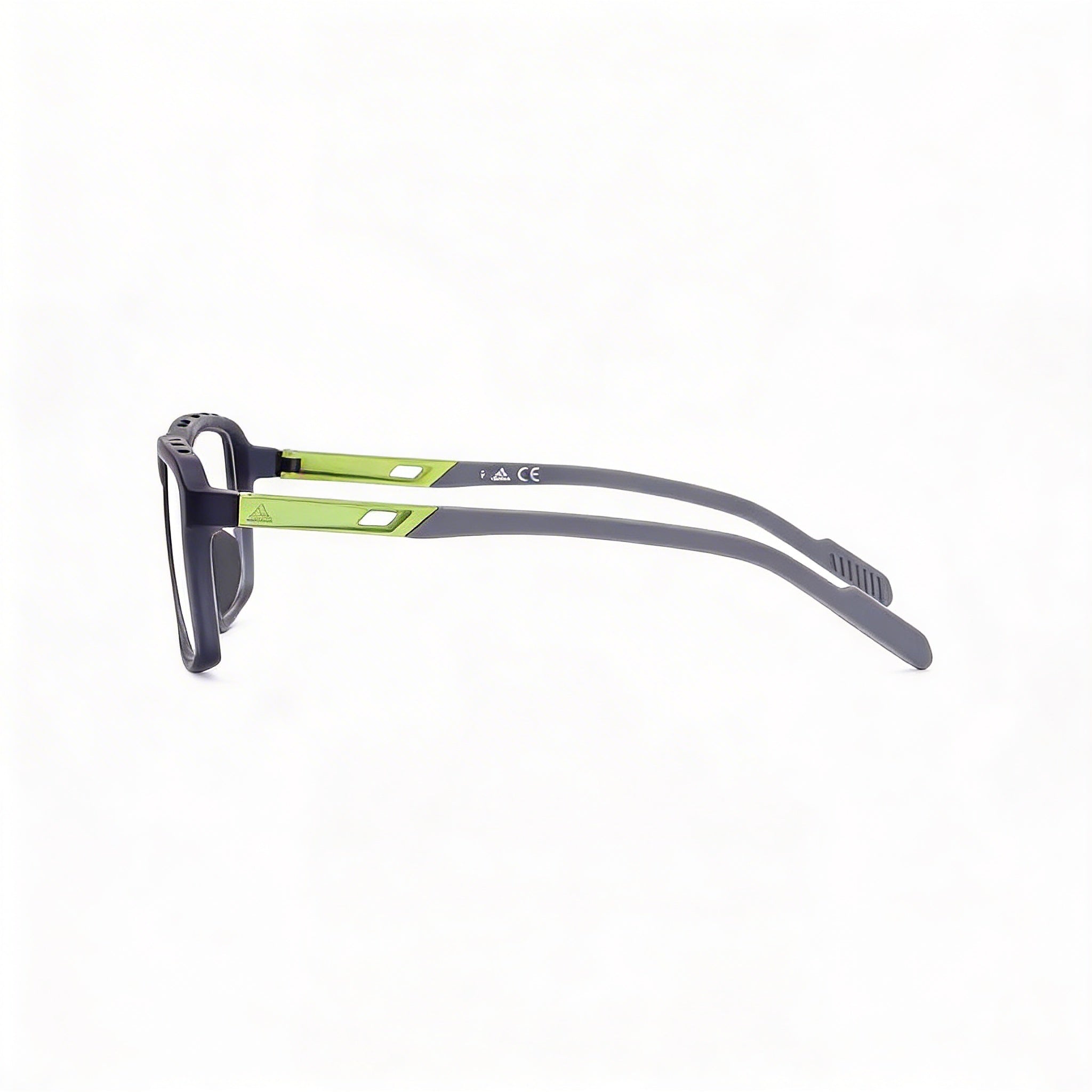 Gafas Adidas Casual para hombre, montura gris inyectada con lentes de policarbonato transparente, 59 mm, Photo 2
