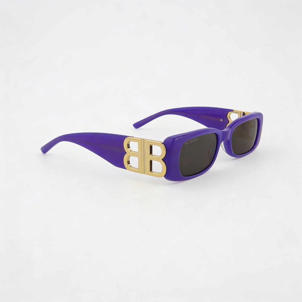 Balenciaga Square/Rectangle Women's Plastic Prescription Optical Frames Violet Gold Grey 51mm