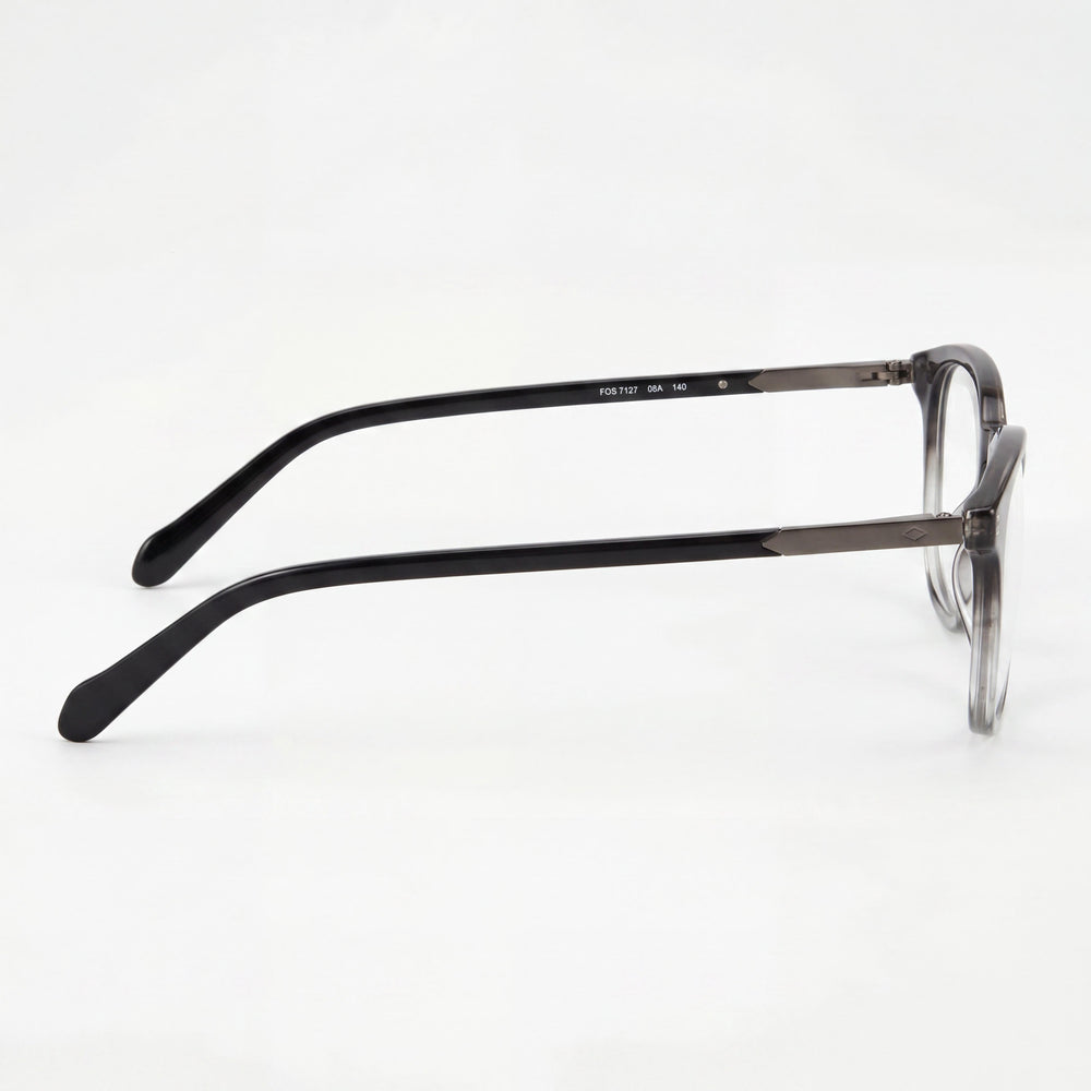 Fossil Fos 7127 Unisex Transparent Black Grey Plastic Frame 50mm