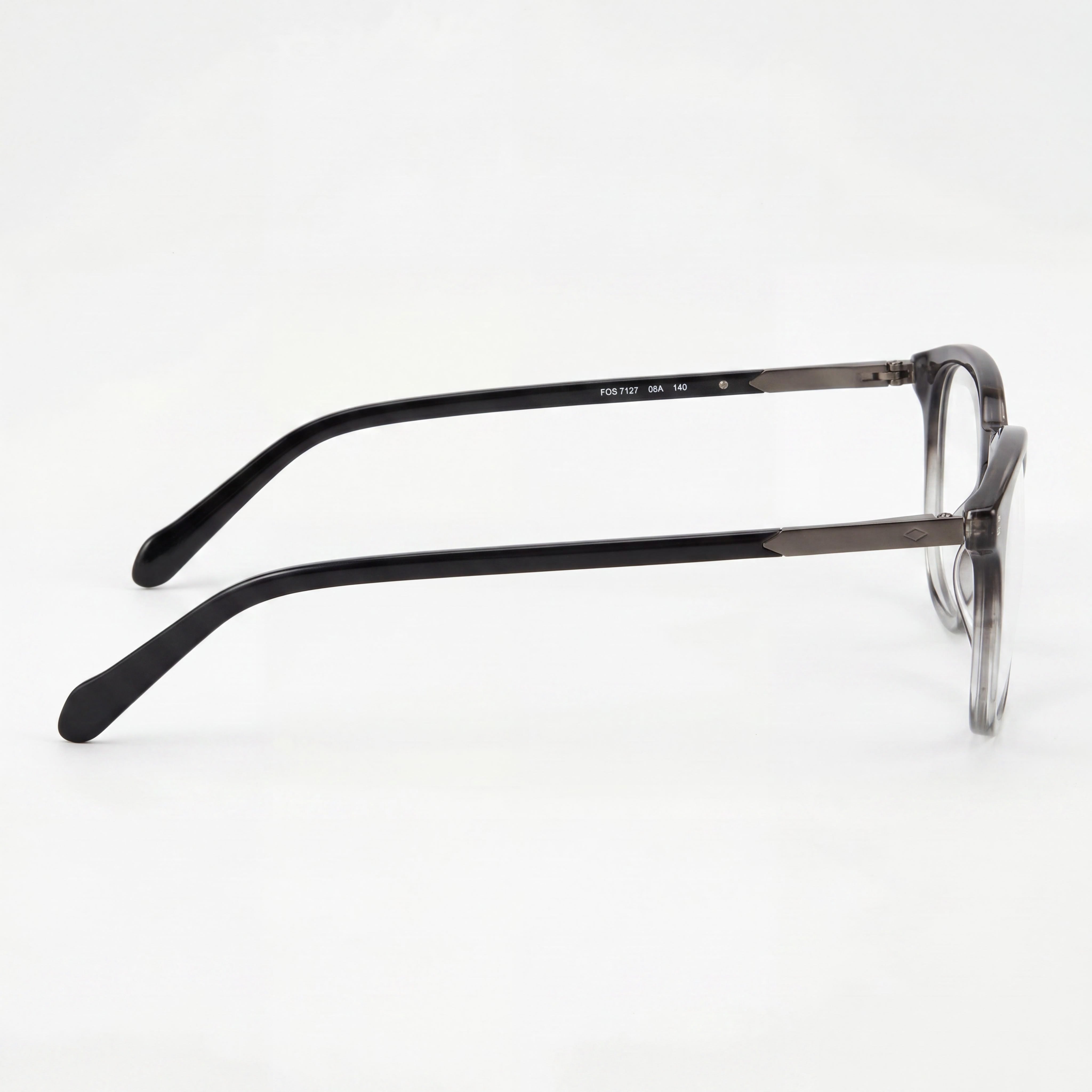Fossil Fos 7127 Gafas Unisex con Montura de Plástico Transparente Negro Gris 50mm, Photo 2