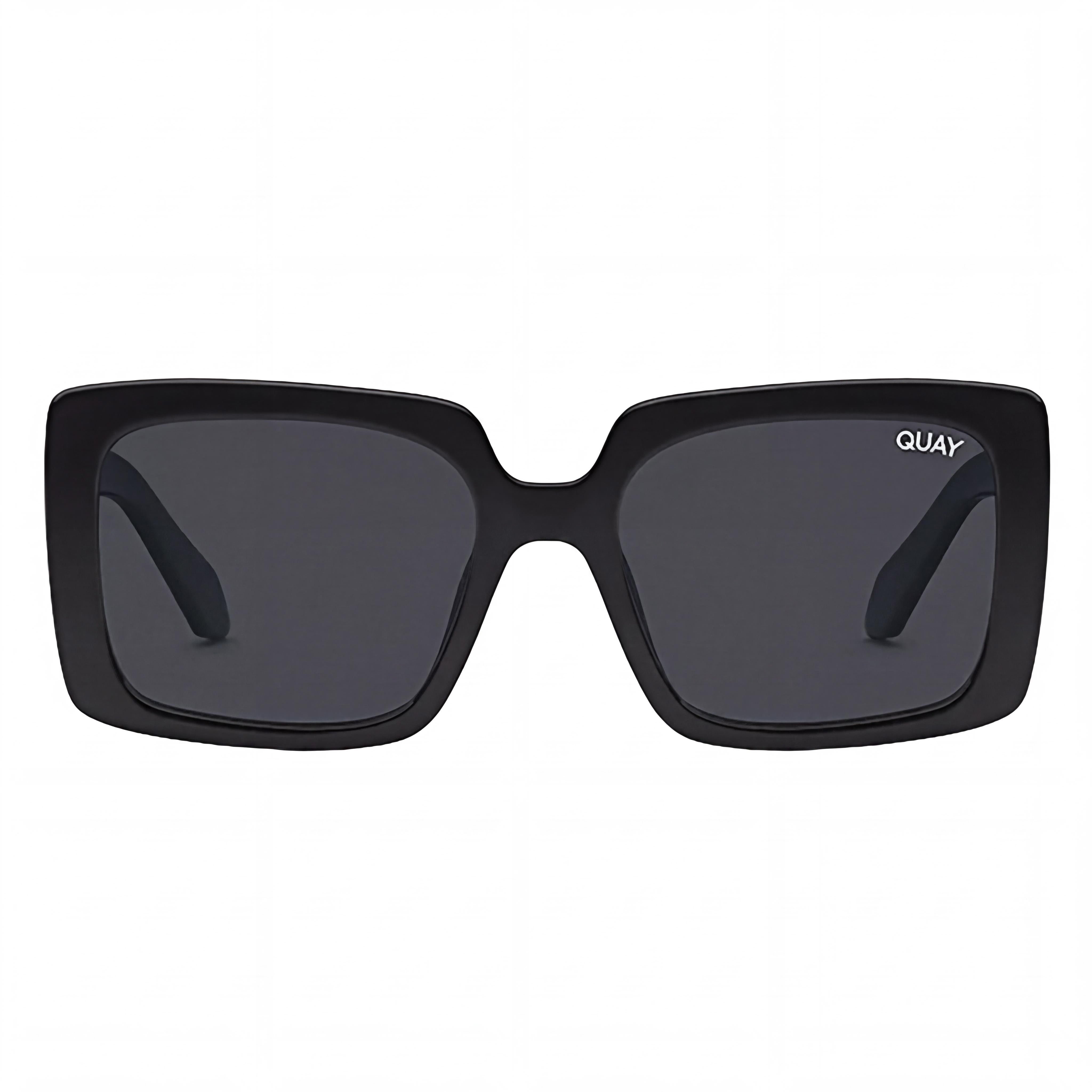 QUAY AUSTRALIA TOTAL VIBE Unisex Injection Black Frame Smoke Lens Non-Polarized Sunglasses 56mm, Photo 2