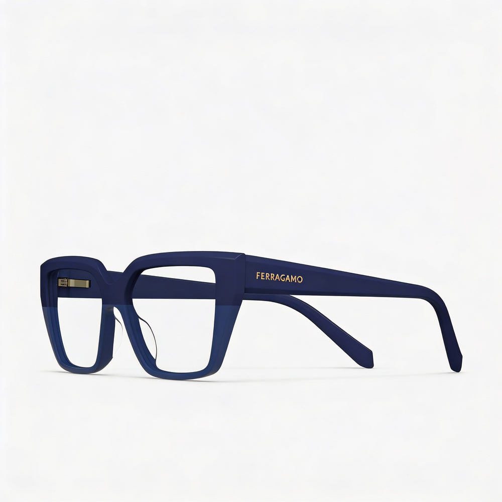 Gafas de sol Salvatore Ferragamo SF2971 para hombre, acetato multicolor, lentes azules, 53 mm