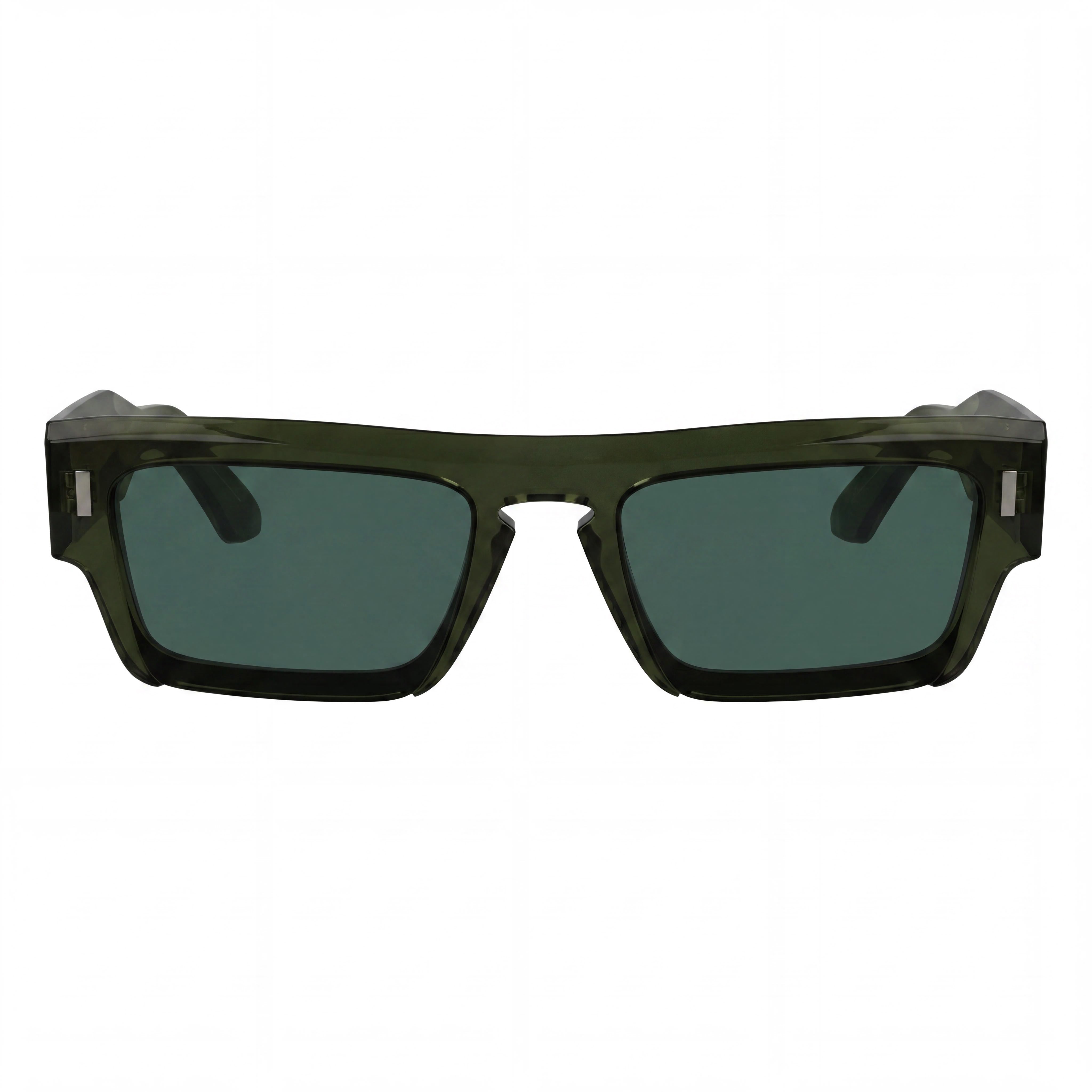 Calvin Klein Ck24532s Men's Khaki Plastic Frame Sunglasses, Solid Petrol Lenses, UV Protection, 54mm, Photo 2