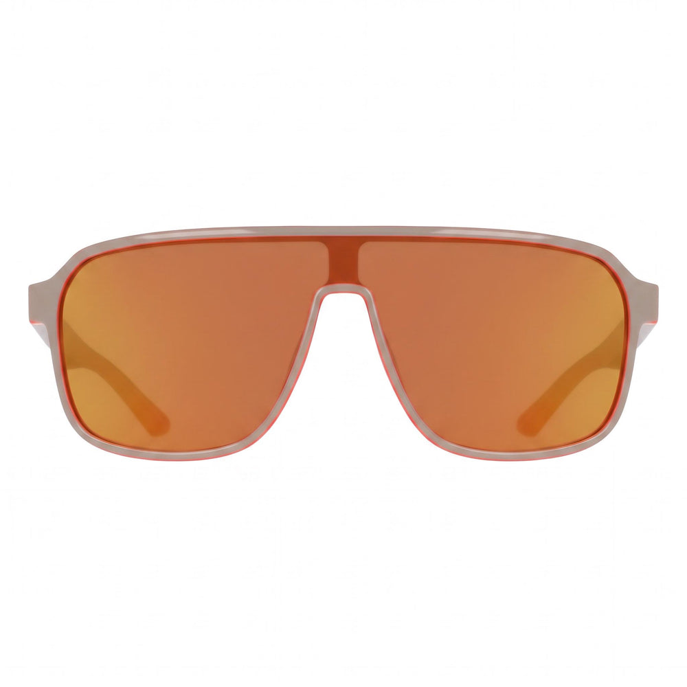Nike Vintage Flyer Mirrored Unisex Sunglasses, College Grey Orange Flash Plastic Frame, Brown Orange Mirror Lenses, 100% UV, 64mm