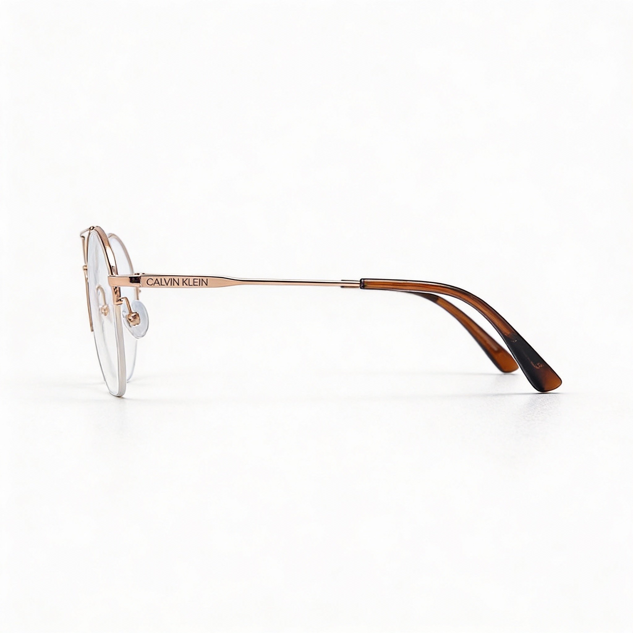 Gafas de sol Calvin Klein CK20110 Pilot con montura semi al aire y lentes en tono oro rosa de 52 mm., Photo 3