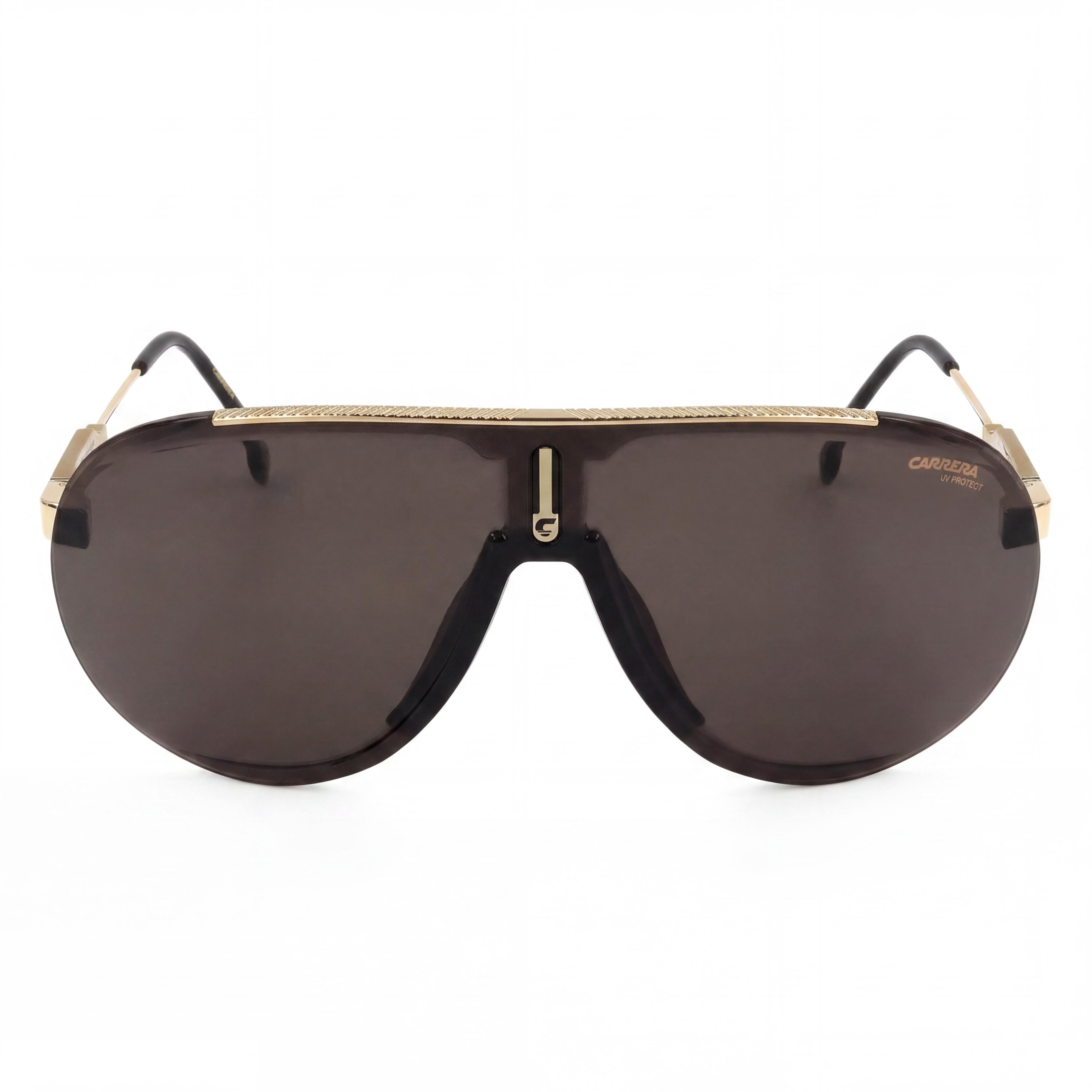 Carrera Sporty Classic Unisex Black Gold Light Brown Polycarbonate Grey Antireflex Non-Polarized Sunglasses 99-01-135, Photo 2