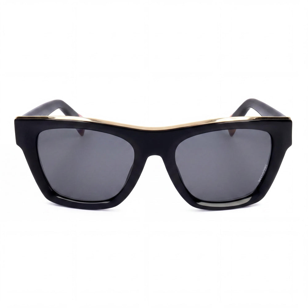 M Missoni Mis0067/S Women's Black Burgundy Acetate Sunglasses with Black Lens UV Protection 53mm