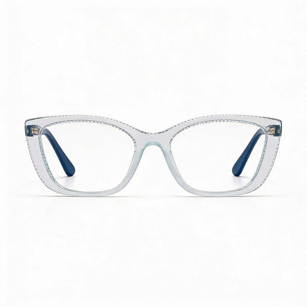 Vogue Vo 5217 Women's Plastic Frame Optical Eyeglasses, Transparente Azure, 53mm Lens Width