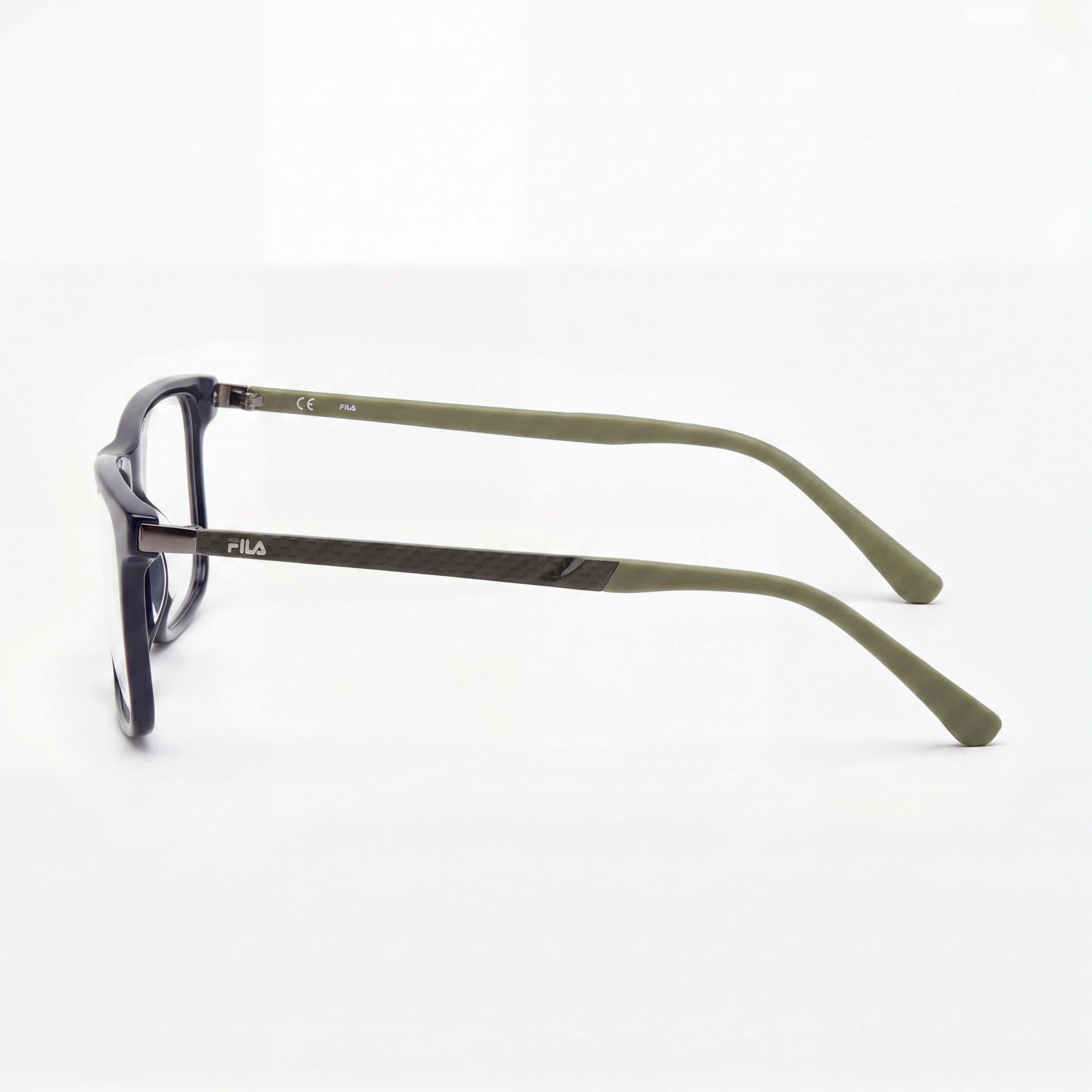 Fila Classic Men's Acetate Eyeglasses, Shiny Dark Blue, with Non- Demo Lenses, 55mm, Photo 3