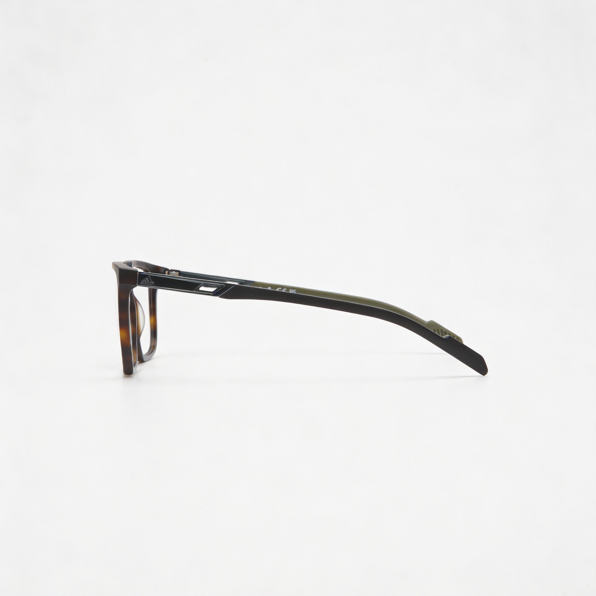 adidas Modern Men's Dark Havana Plastic Frame Eyeglasses with Clear Lenses Size 53-15-145, Photo 3