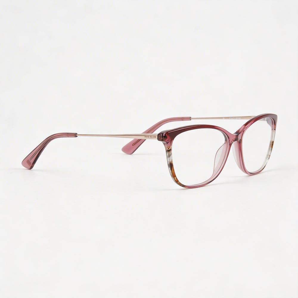 Gafas Anne Klein Ak5090 para hombre, color merlot, con montura metálica y lentes transparentes de policarbonato, talla 54-16-135